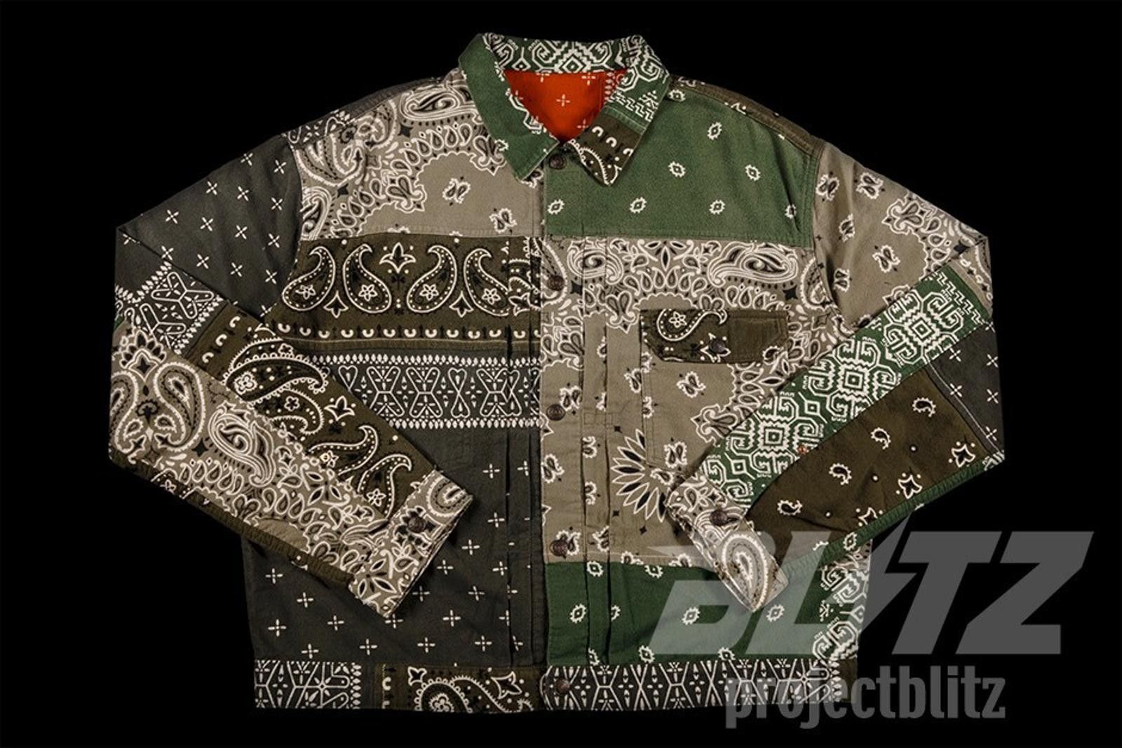 Kapital Kapital Flannel Reversible Bandana 1st Jacket Khaki Size 5 Size US XXL / EU 58 / 5 - 2 Thumbnail