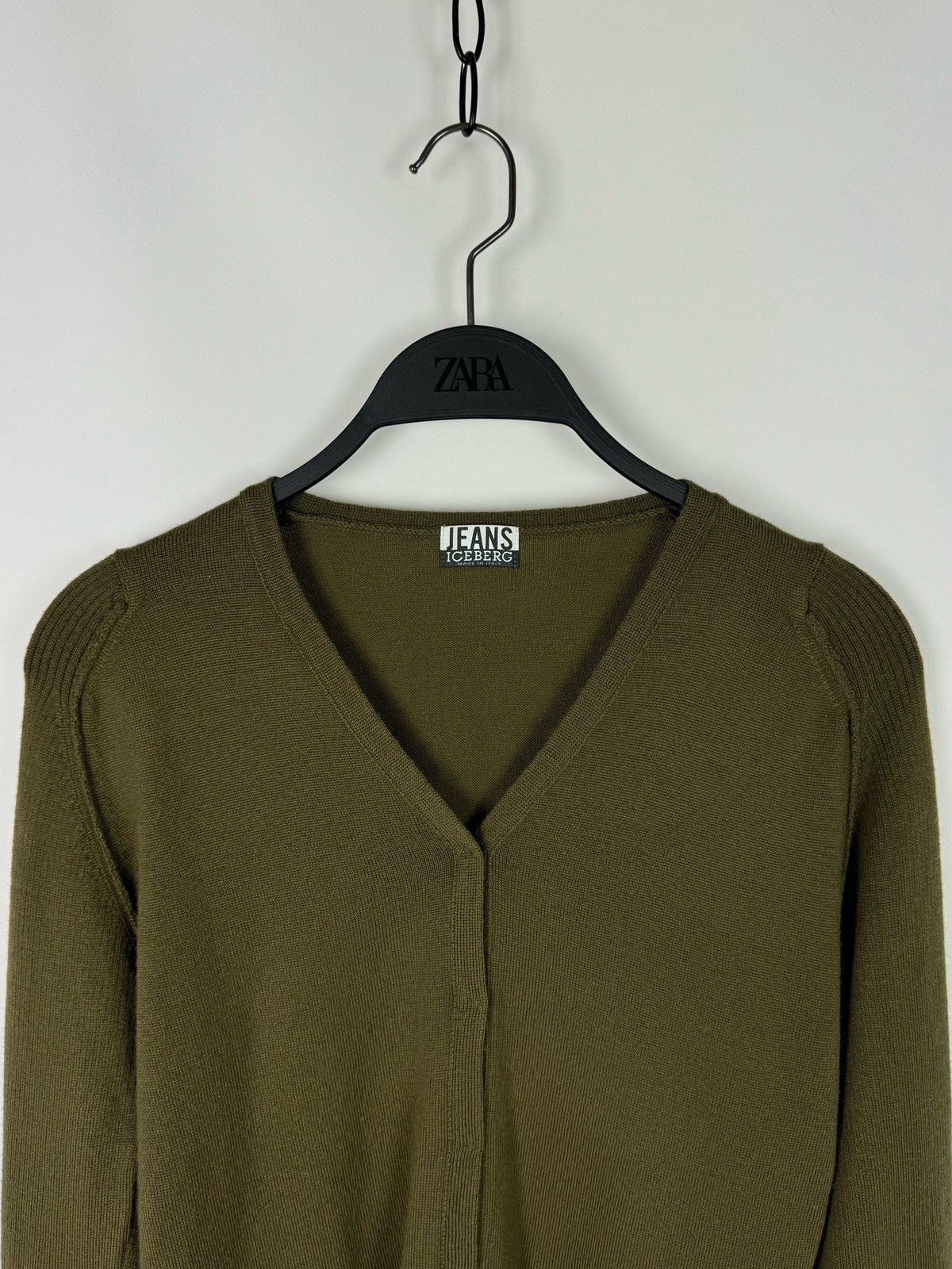 Iceberg Iceberg Jeans Wool Green Cardigan Size S / US 4 / IT 40 - 4 Thumbnail