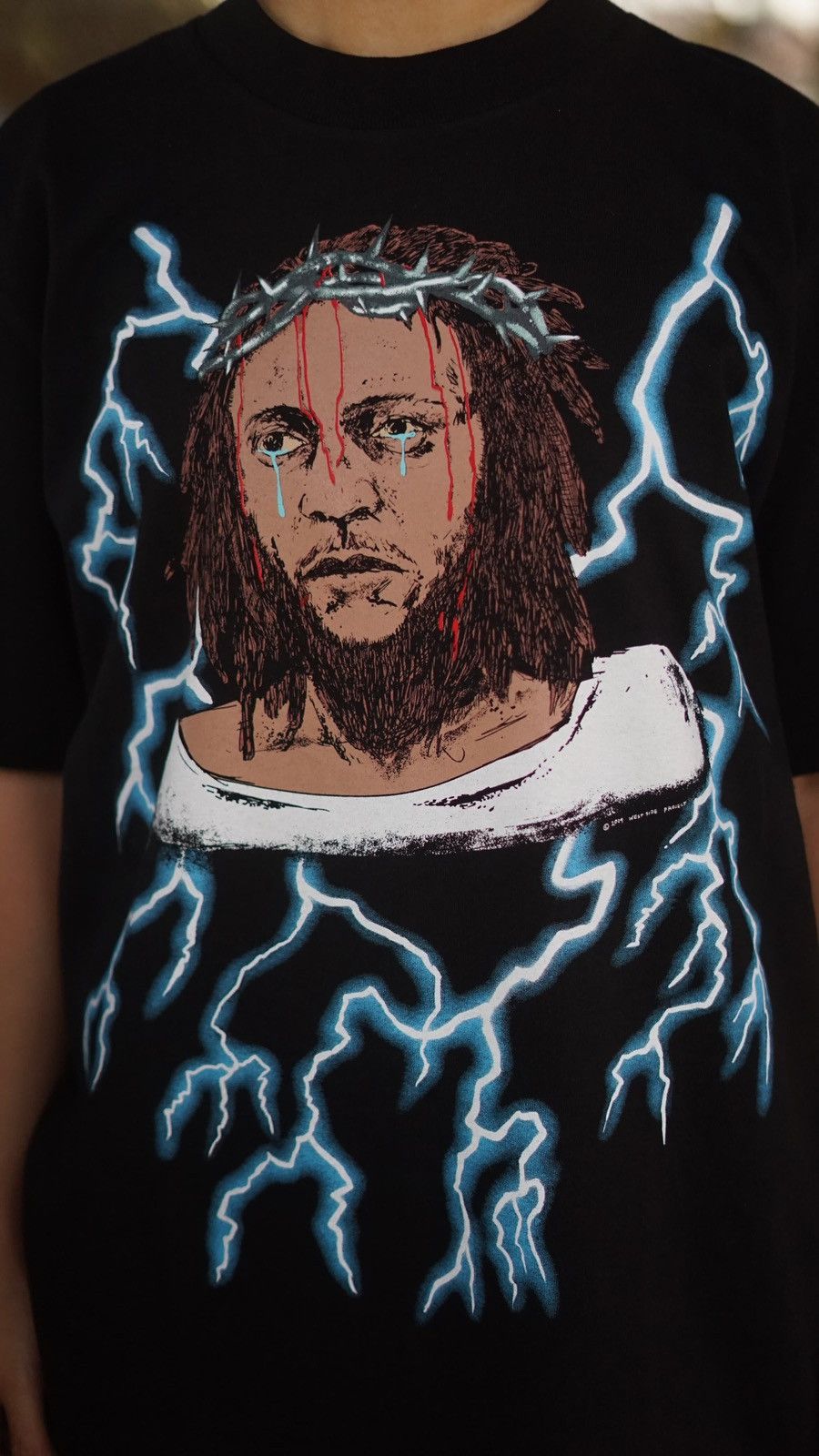 Rap Tees Kendrick Lamar Not Like Us Jesus American Thunder Tee Size US XL / EU 56 / 4 - 4 Thumbnail
