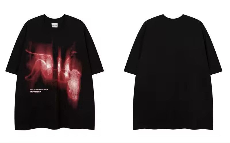 Designer × Japanese Brand Streetwear Falling Abstract Graphic Print Hip Hop T Shirt Size US L / EU 52-54 / 3 - 7 Thumbnail