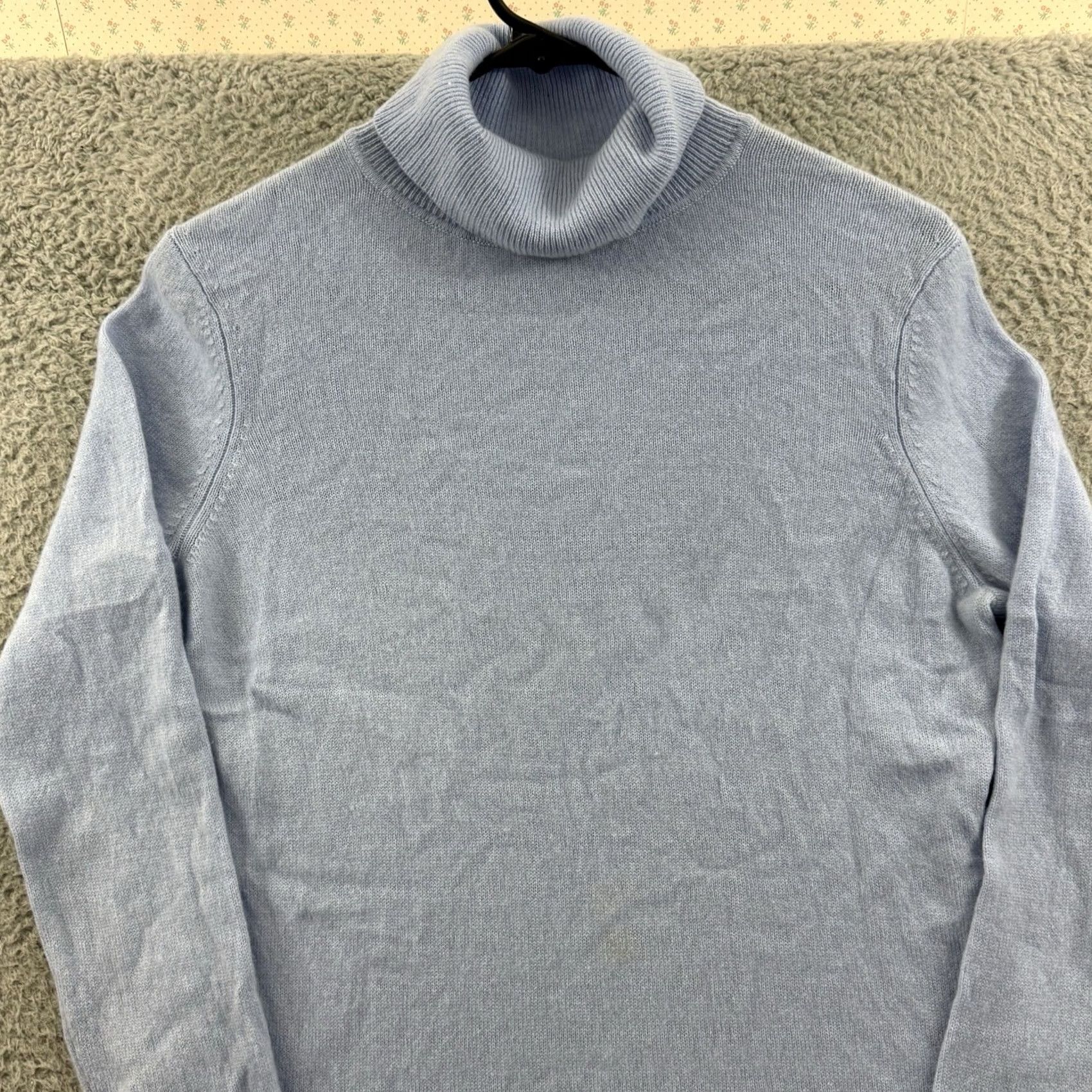 Vintage Cashmere Charter Club Sweater Women’s Medium Blue Knit Turtleneck Pullover Size M / US 6-8 / IT 42-44 - 3 Thumbnail