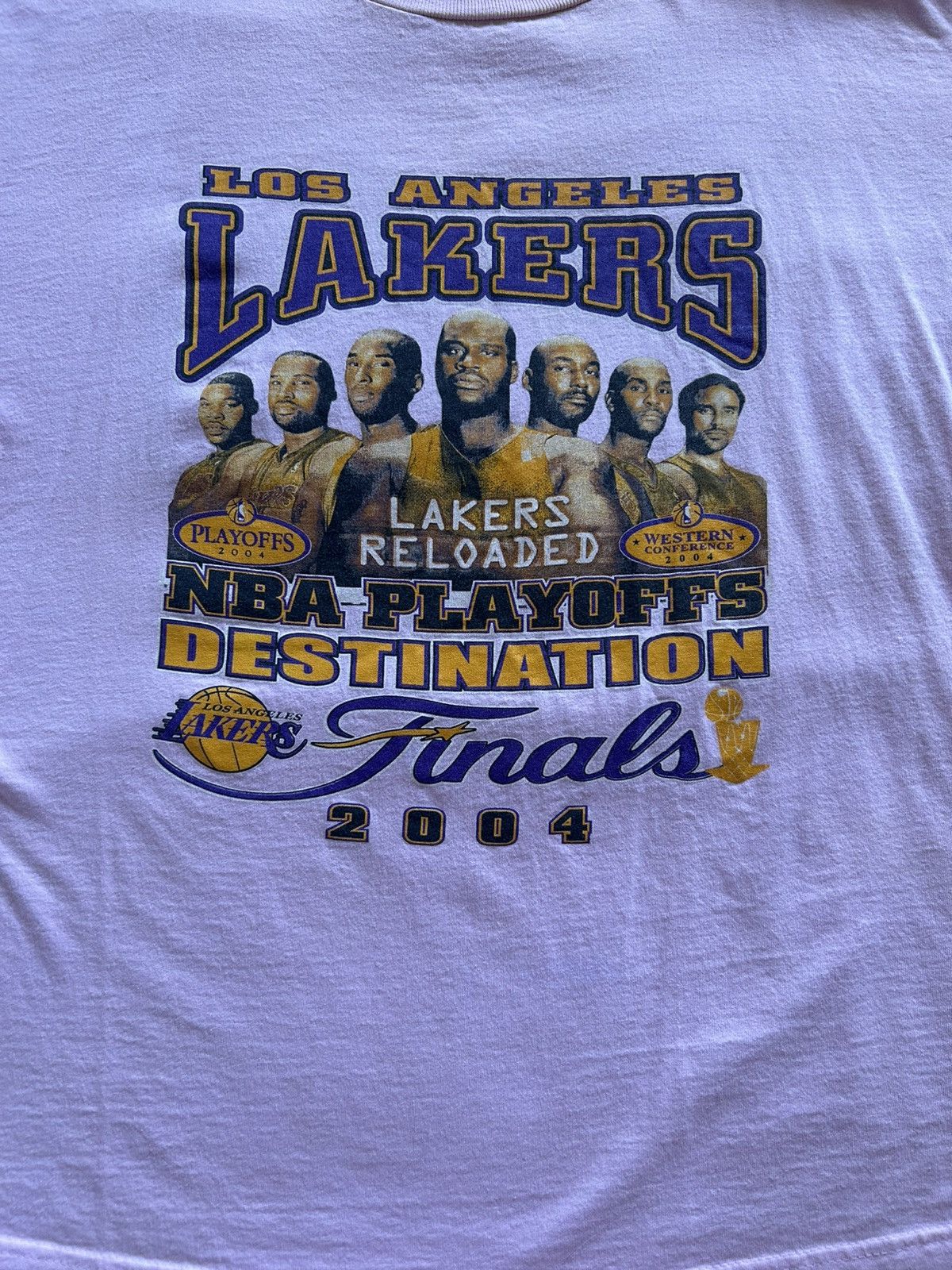 NBA pink vintage 2004 Lakers NBA Finals tee Size US XL / EU 56 / 4 - 2 Thumbnail