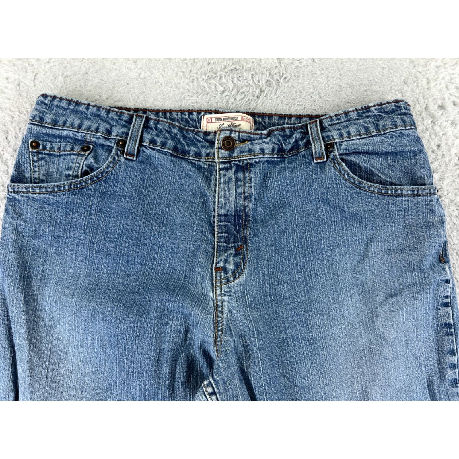 Levi's Levi's Women's Denim Jeans Bootcut Stretch Mid Rise Blue 16 Regular Cotton 33x29 Size 38" / US 16 / IT 52 - 4 Thumbnail