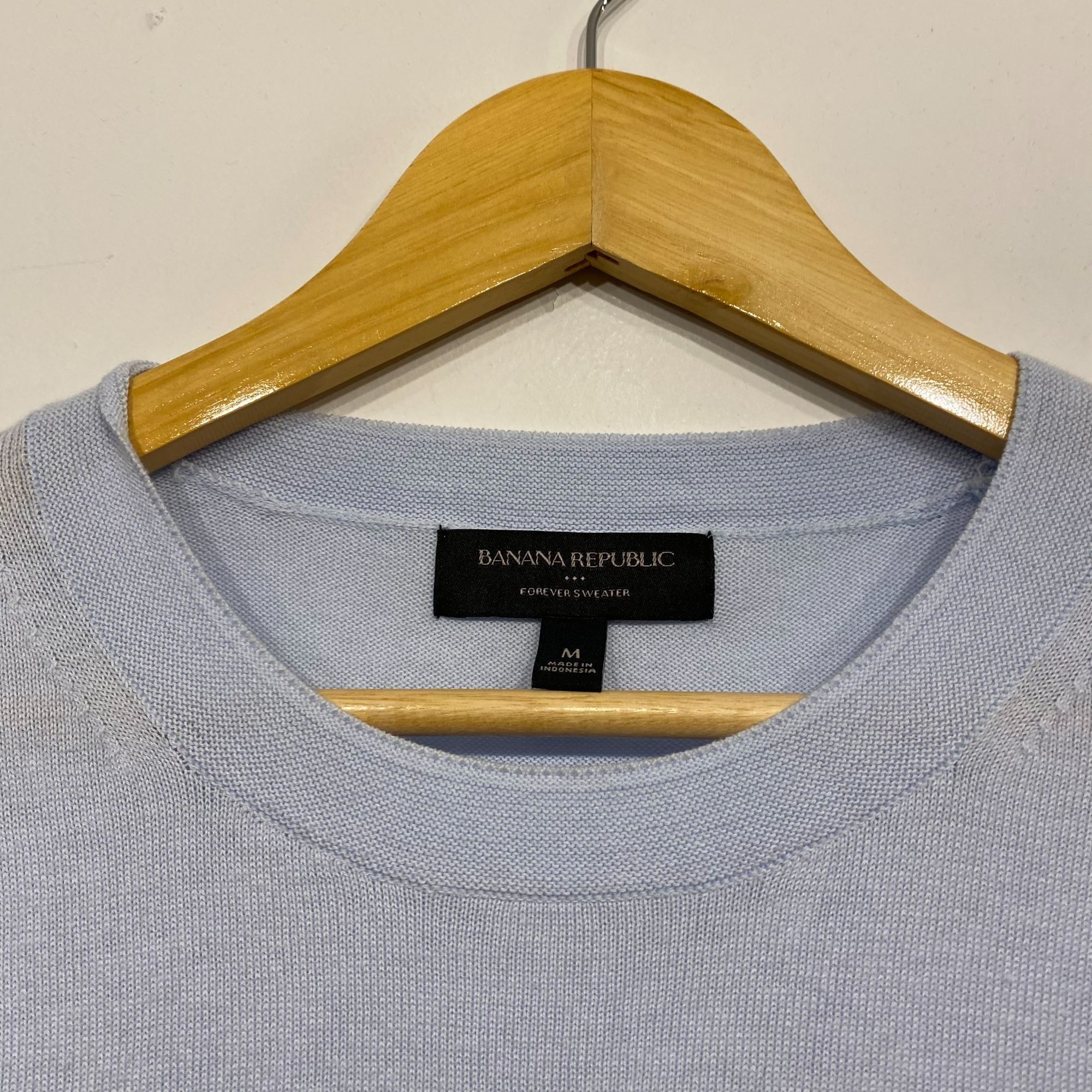 Banana Republic Banana Republic Light Blue Crew Neck Forever Sweater Size Me Size M / US 6-8 / IT 42-44 - 2 Thumbnail