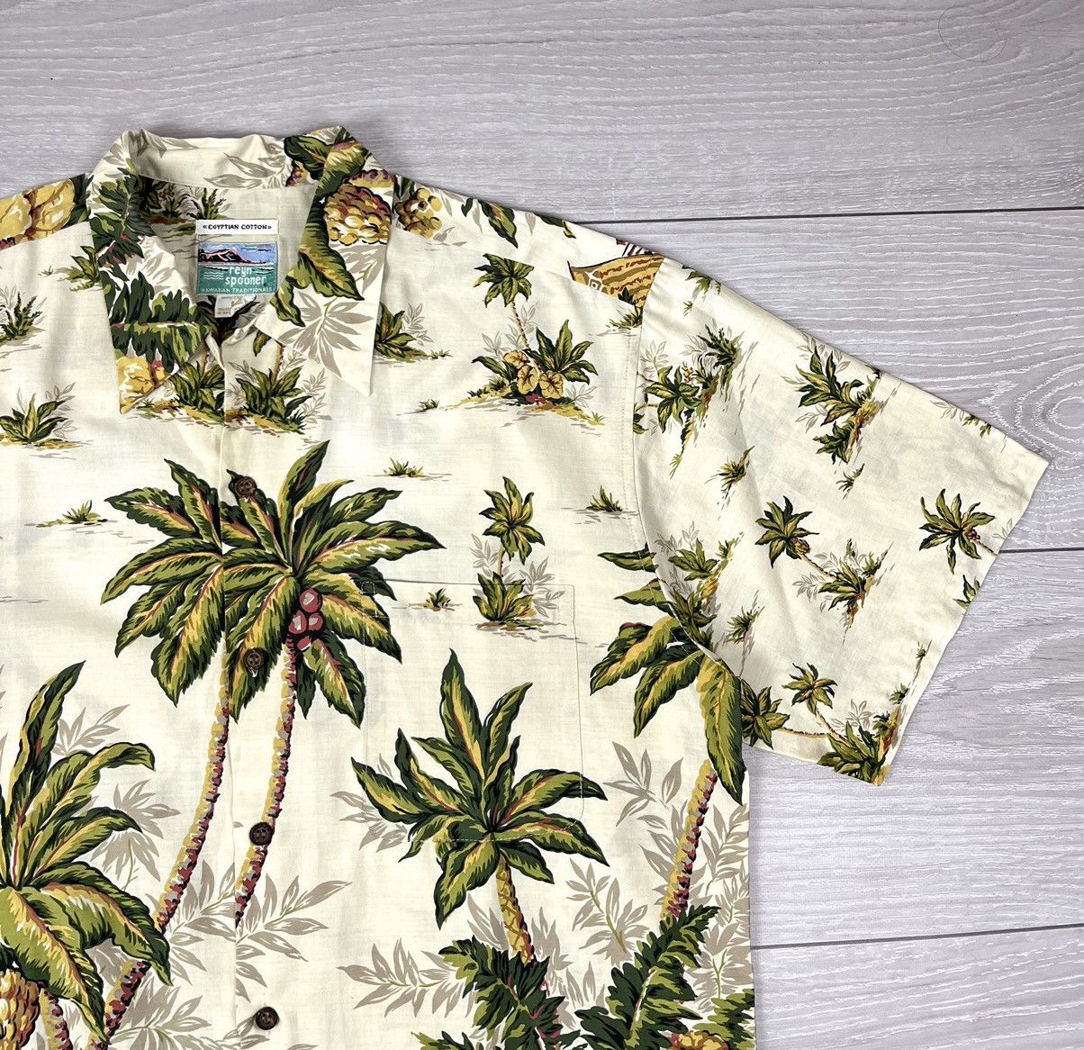 Reyn Spooner Reyn Spooner Egyptian Cotton Over Print Hawaiian Shirt Size US L / EU 52-54 / 3 - 5 Thumbnail