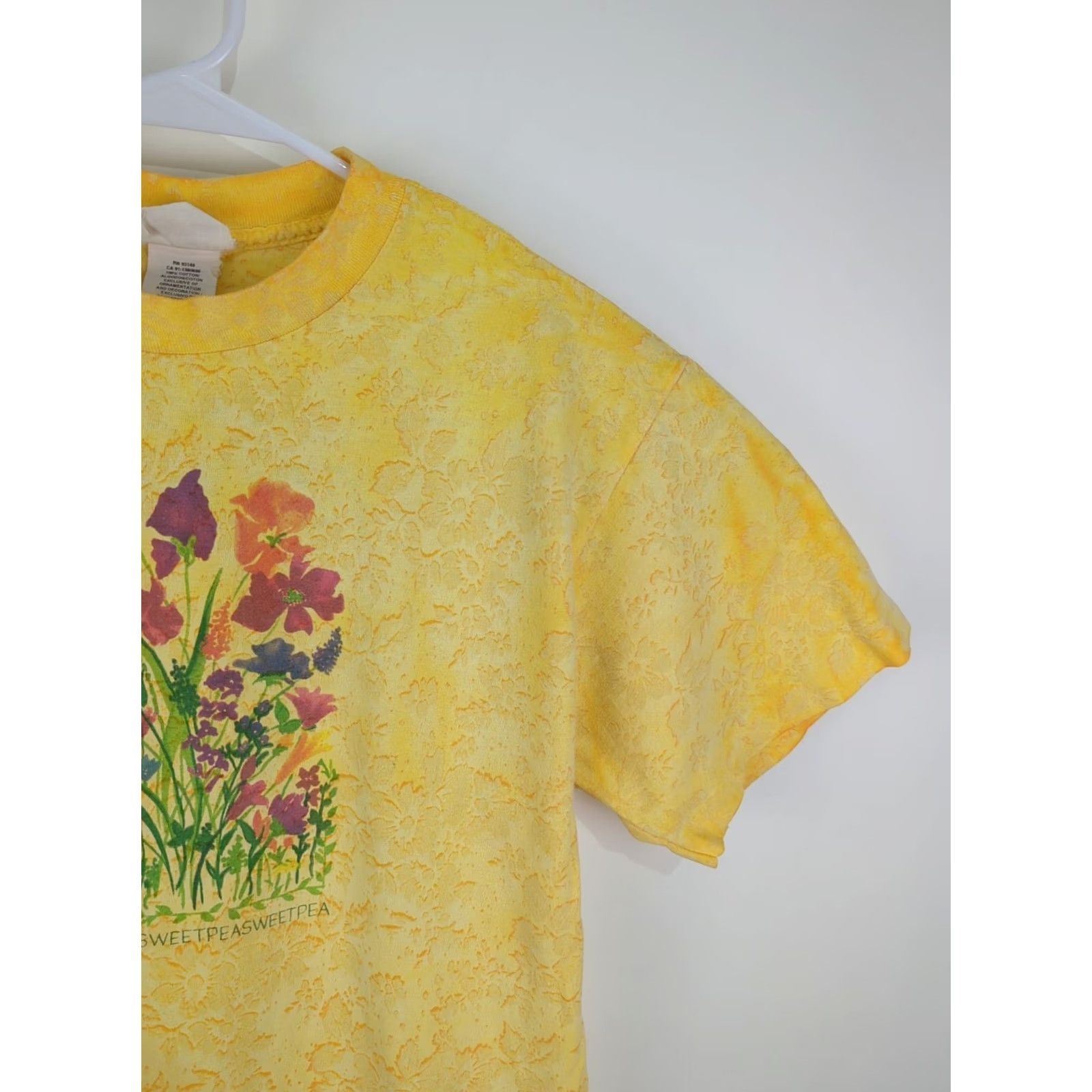 Vintage VINTAGE Nature's Studio Sweet Pea T Shirt Floral Tie Dye All Over AOP 90s Flowers Size US M / EU 48-50 / 2 - 7 Thumbnail