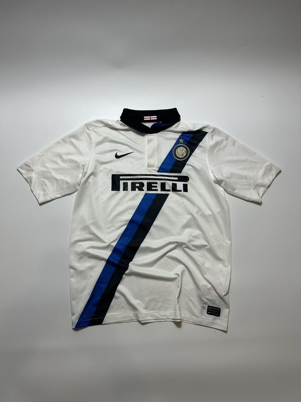 image of Nike x Soccer Jersey Inter Milan 2011-2012 J.zanetti Vintage Drill Jersey in White (Size Small)