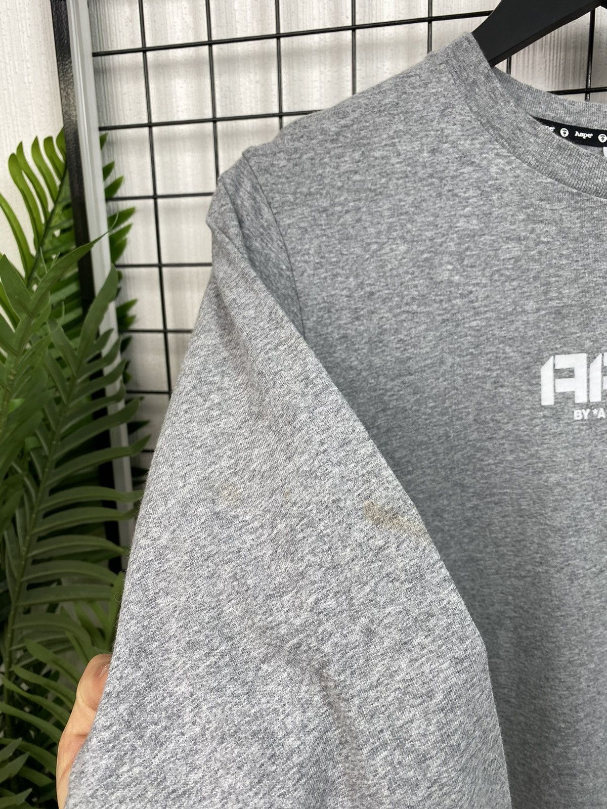 Aape × Japanese Brand Aape Long Sleeve Tee Men’s S Grey By A Bathing Ape T shirt Size US S / EU 44-46 / 1 - 9 Thumbnail
