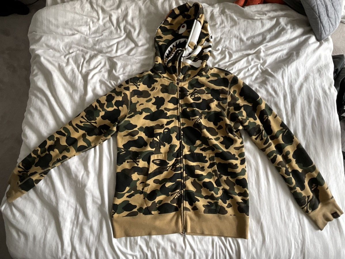 Bape Bape x Mastermind Camo Shark Full Zip Hoodie | Grailed