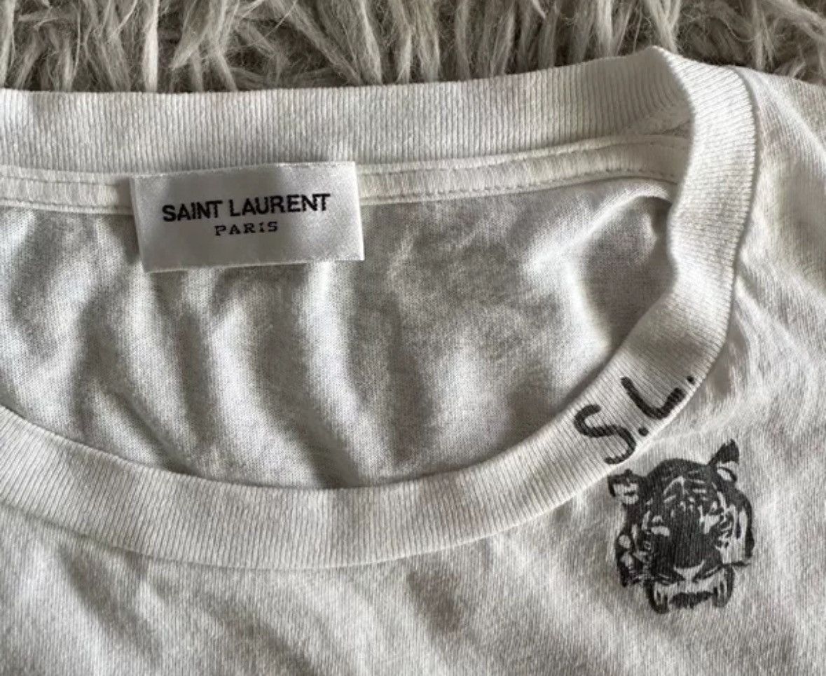 Saint Laurent Paris × Yves Saint Laurent Saint Laurent SLP 15SS White Tiger Short sleeved T-shirt Size US S / EU 44-46 / 1 - 4 Thumbnail