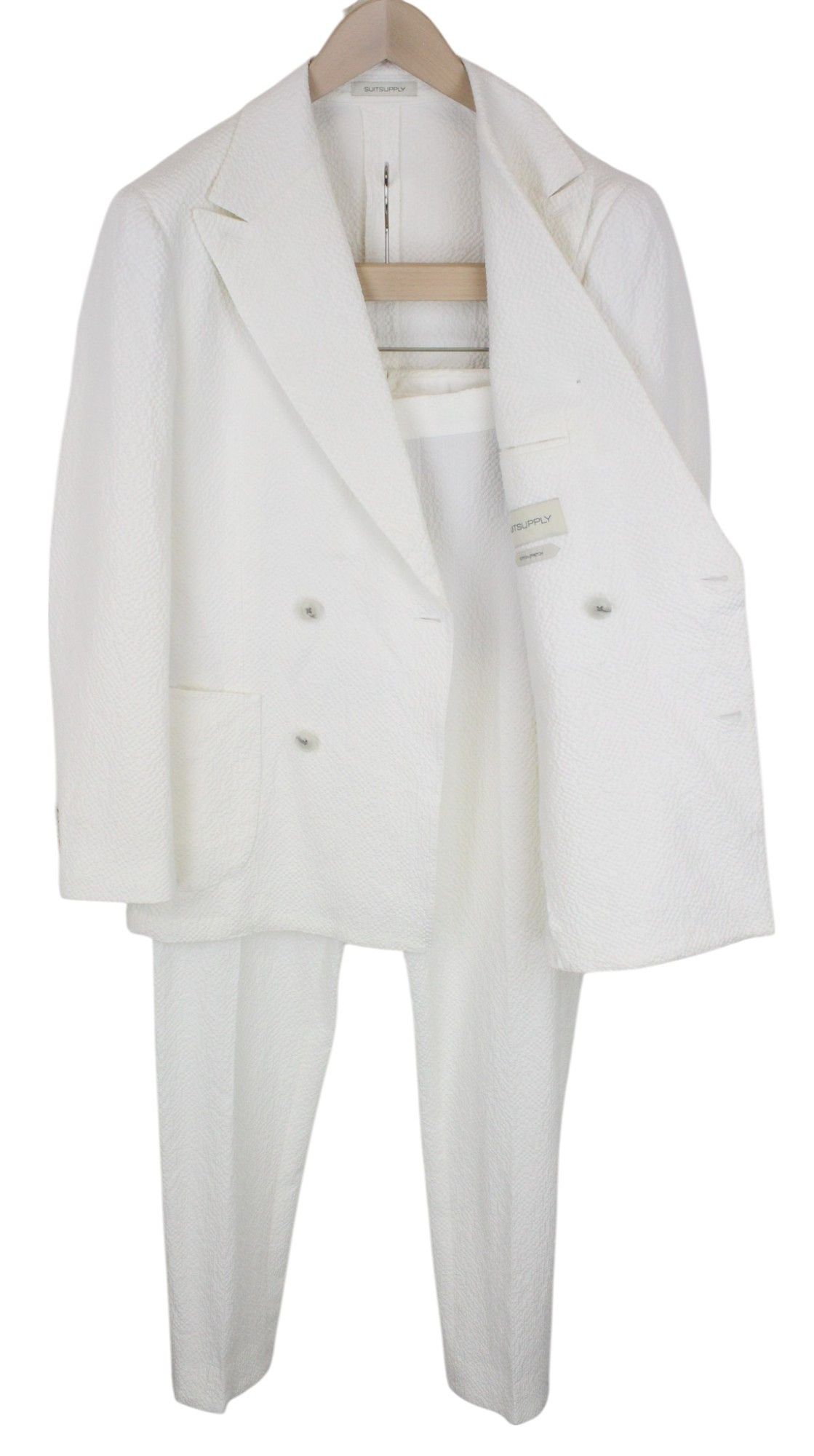 Suitsupply HAVANA UK38R Off-White Cotton Stretch Suit 67576 Size 38R - 1 Thumbnail