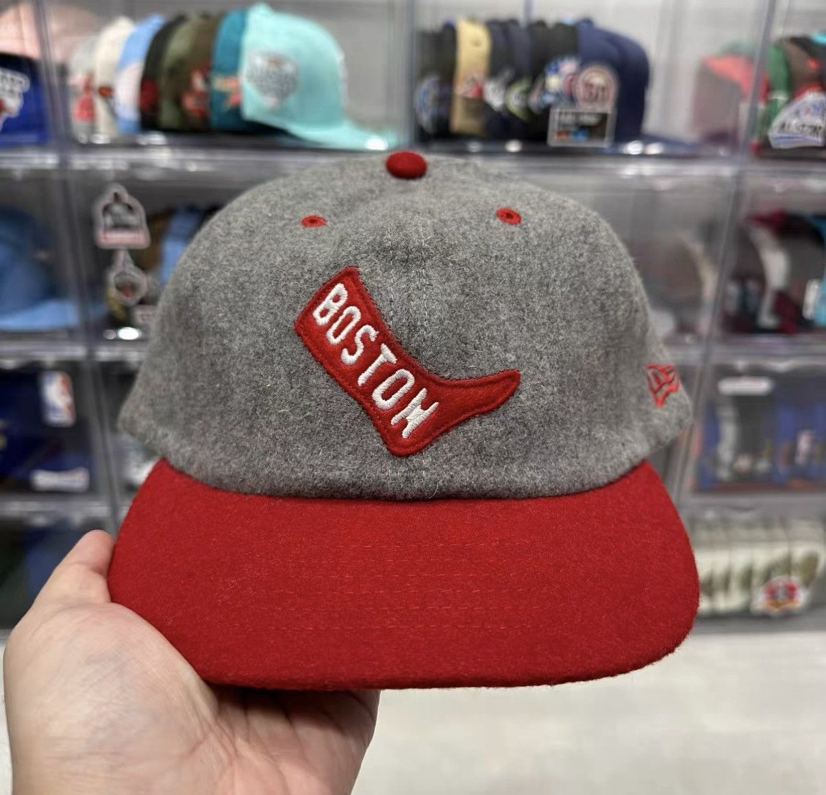 New Era New Era MLB Boston Red Sox Wool Flat Brim Baseball Cap J32 Size ONE SIZE - 1 Thumbnail