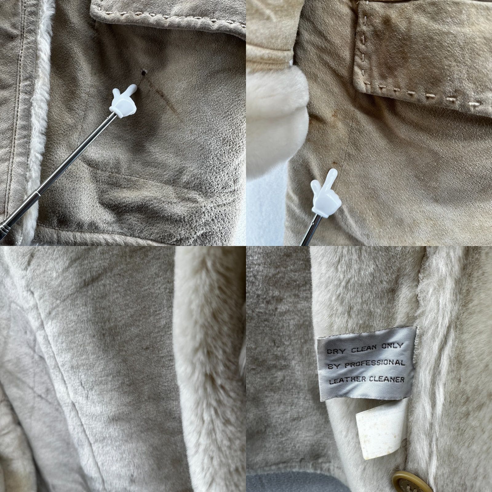Jones New York Jones New York Sport Jacket Beige Women's M Faux Fur Long Sleeve Pockets Size M / US 6-8 / IT 42-44 - 8 Thumbnail