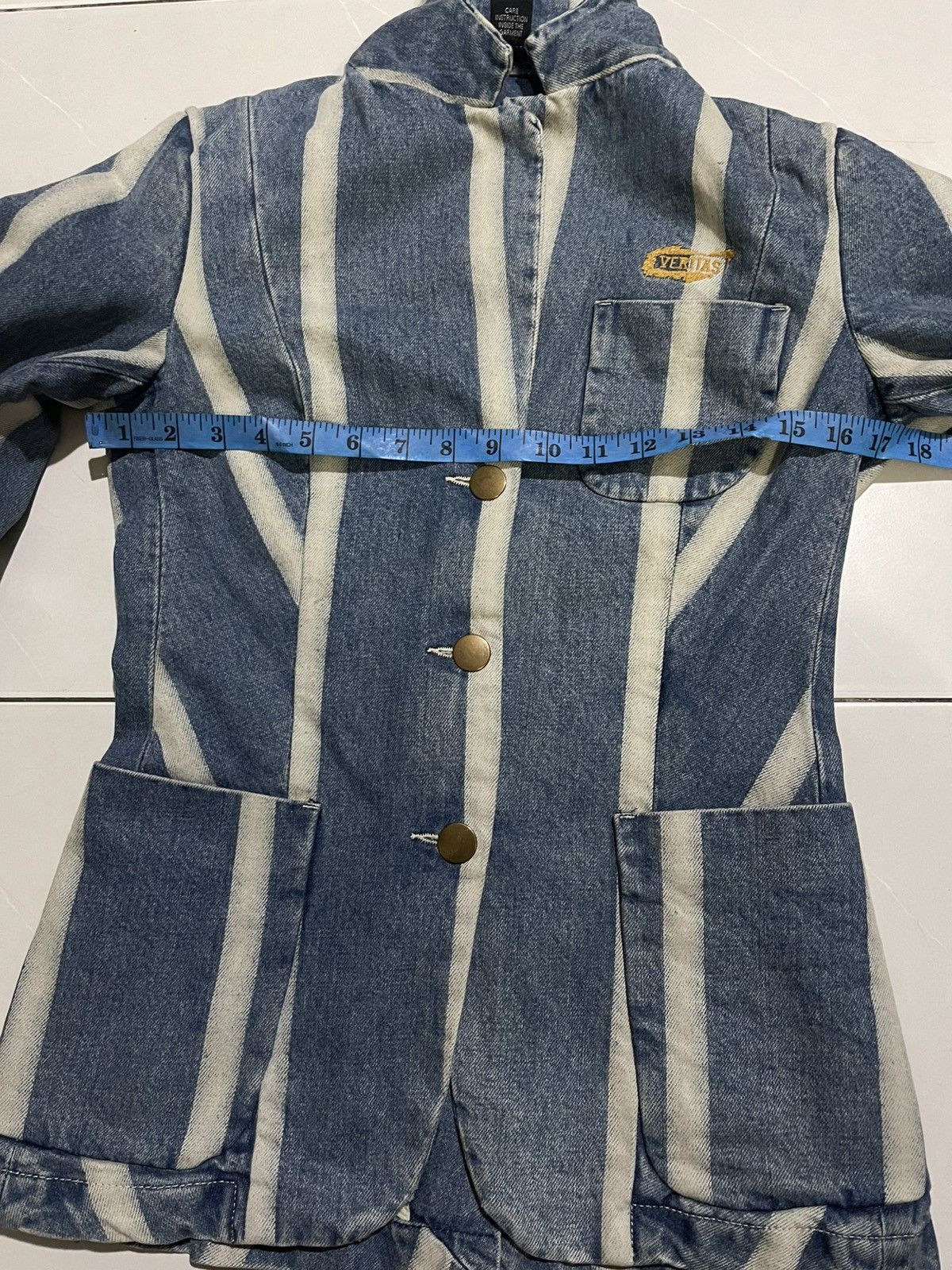 Diesel Super Rare Vintage Diesel Stylelab Veritas Denim blazer Size S / US 4 / IT 40 - 14 Thumbnail