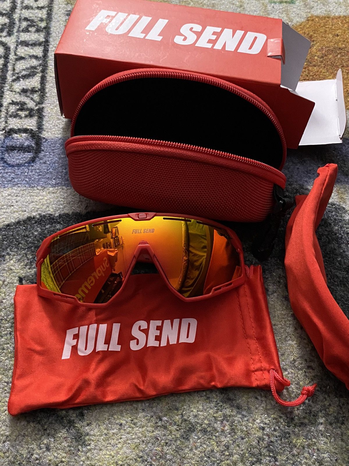 Full Send Full Send Nelk Boys Sunglasses with Case Size ONE SIZE - 1 Thumbnail