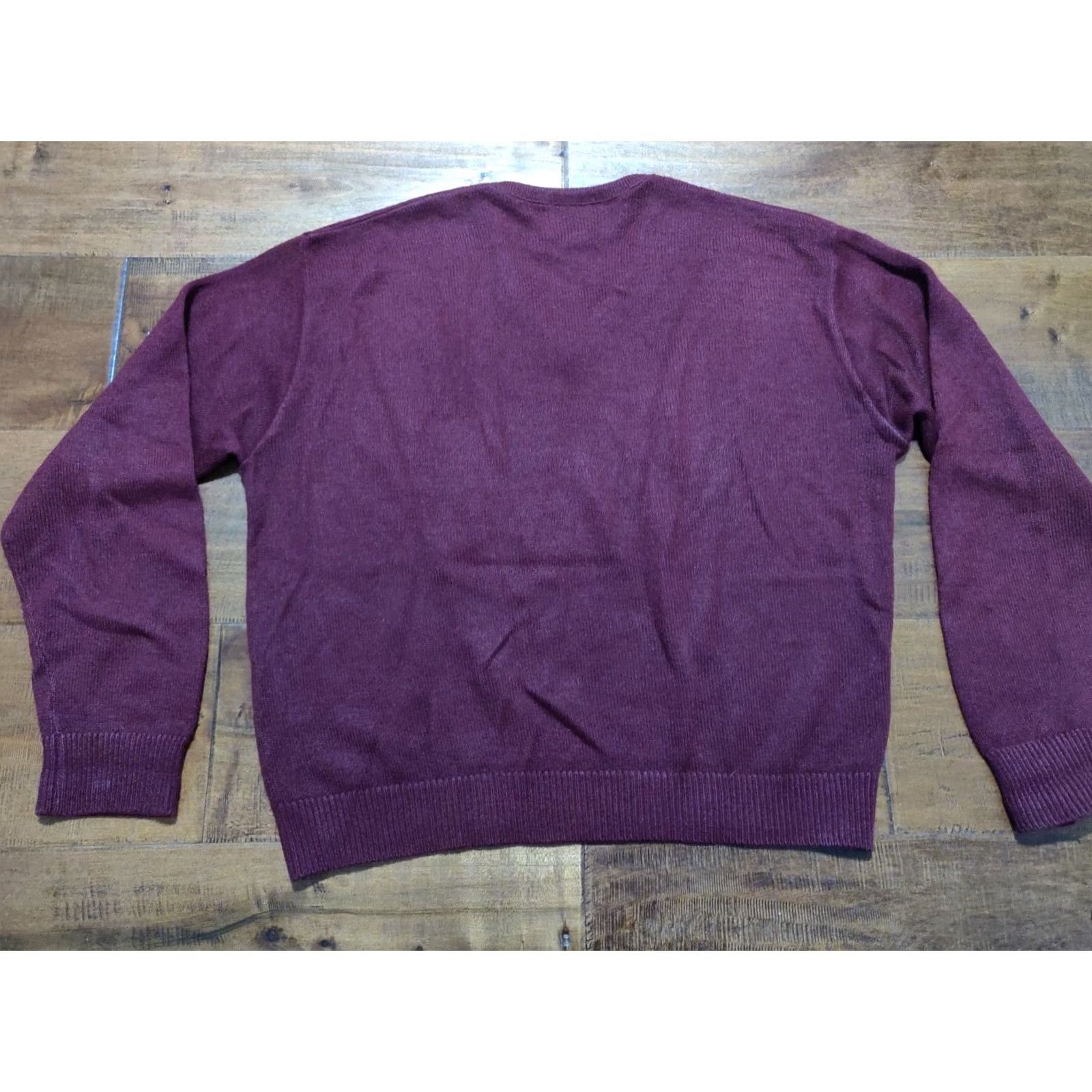 Ralph Lauren VINTAGE Ralph Lauren TWA Sweater V-Neck Maroon Wool Blend Mens XXXL Size US XXL / EU 58 / 5 - 4 Thumbnail