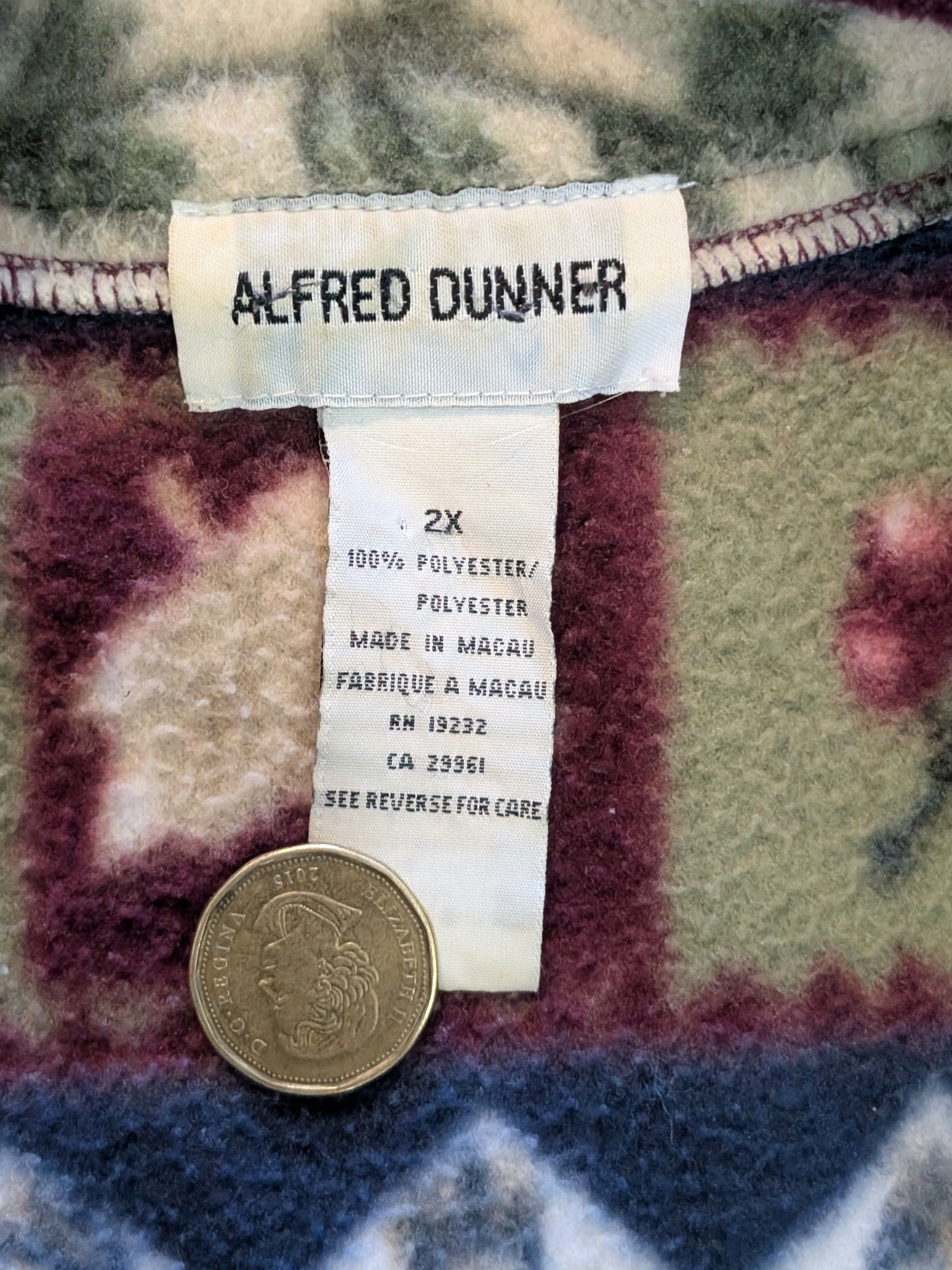 Other Vintage Patterned Alfred Dunner Full Zip Fleece Sz XXL Size XXL / US 16-18 / IT 52-54 - 2 Thumbnail