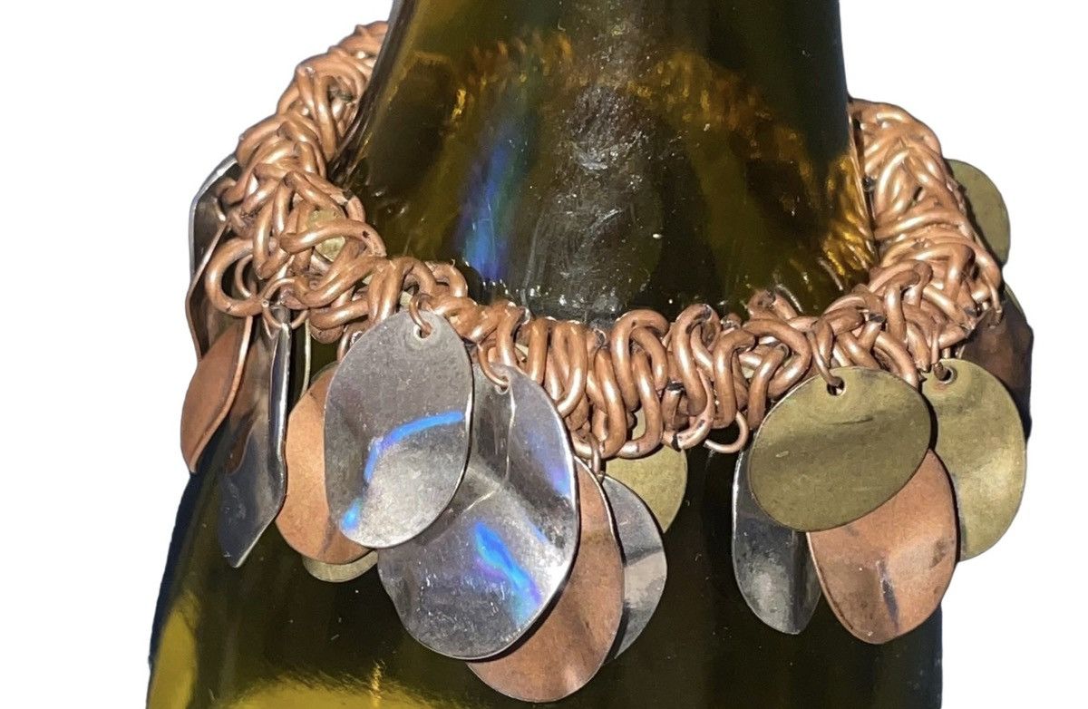 Vintage Vintage Custom Brass Feather Goddess Bracelet Size ONE SIZE - 1 Thumbnail