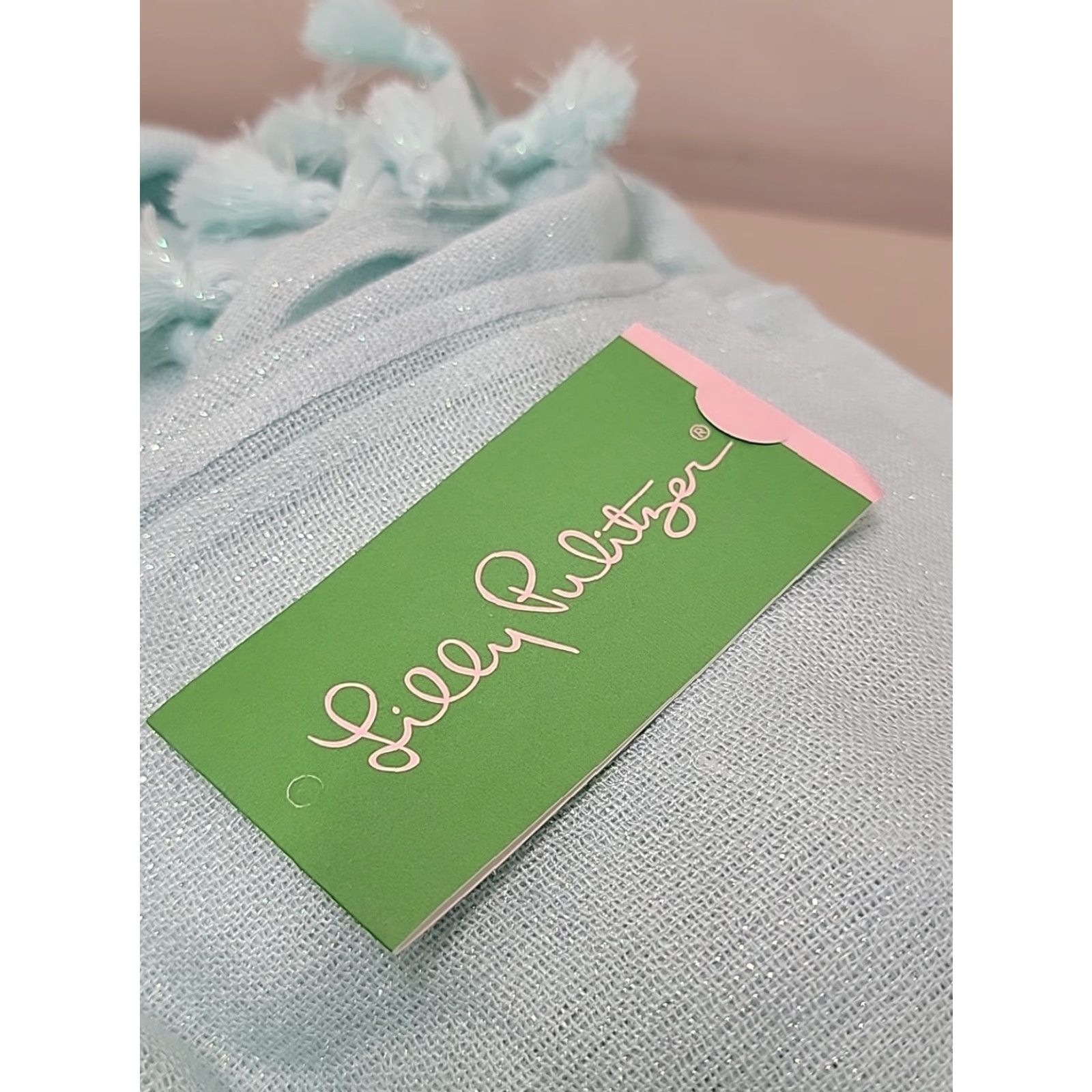 Lilly Pulitzer Lilly Pulitzer Scarf Wrap NWT Lana Tassels Light Llblue Blue Women 89in Size ONE SIZE - 5 Thumbnail