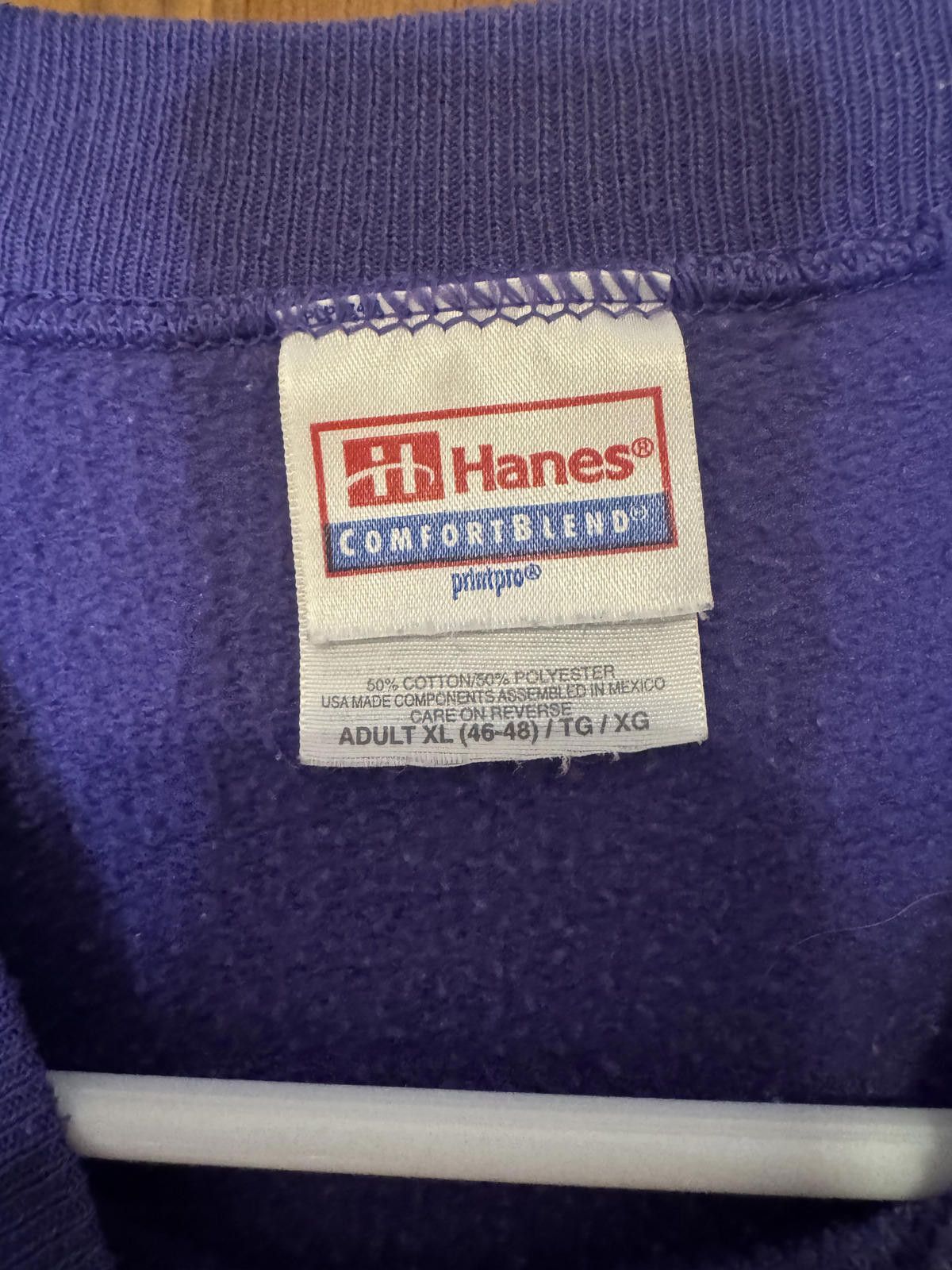 Hanes Hanes ComfortBlend Purple Crewneck Sweatshirt with Alaska Size ONE SIZE - 3 Thumbnail