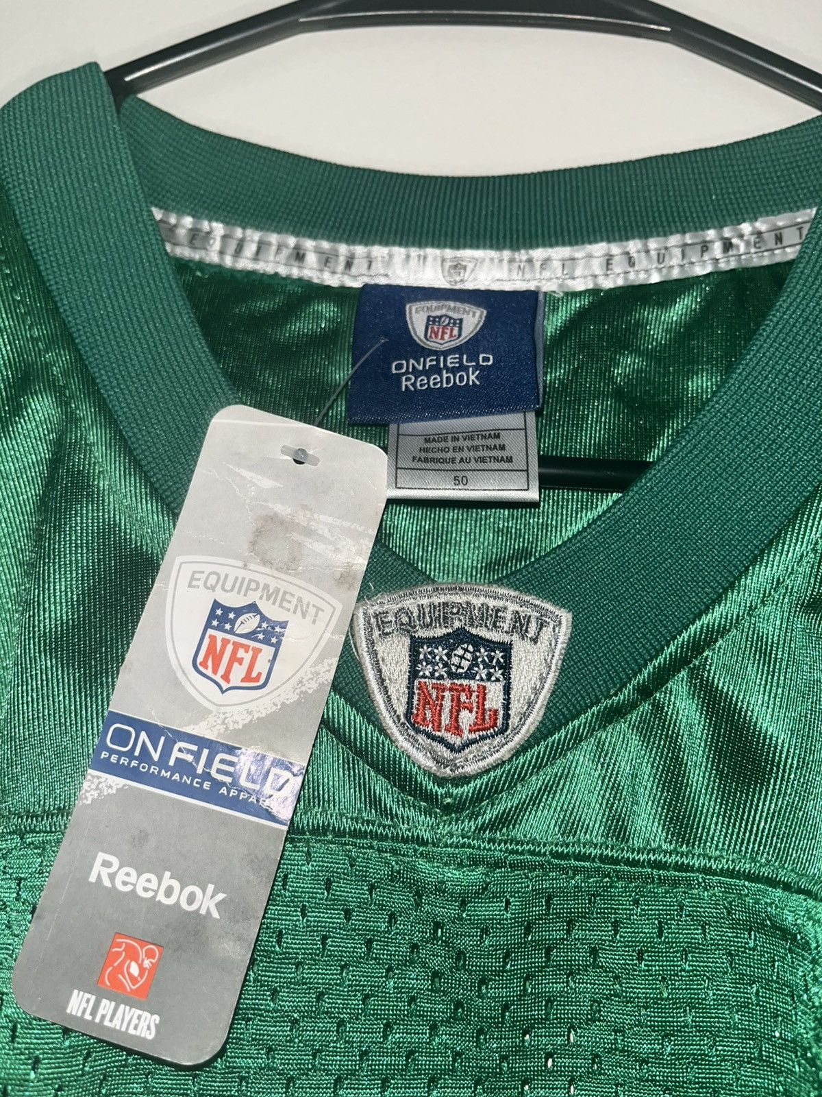 Reebok Michael Vick Kelly Green Super Bowl Patch Jersey Size US M / EU 48-50 / 2 - 4 Thumbnail
