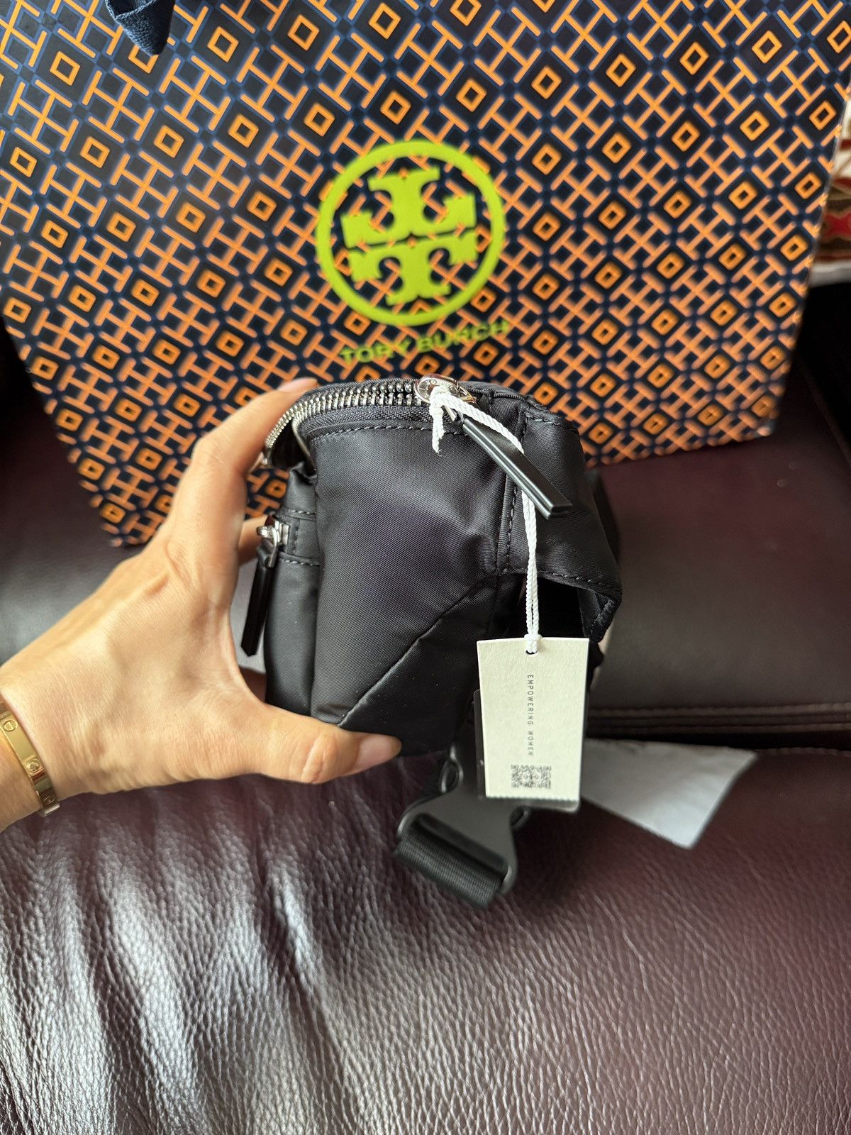Tory Burch TORY BURCH BLACK NYLON BELT BAG FANNY PACK CROSSBODY PURSE Size ONE SIZE - 8 Thumbnail