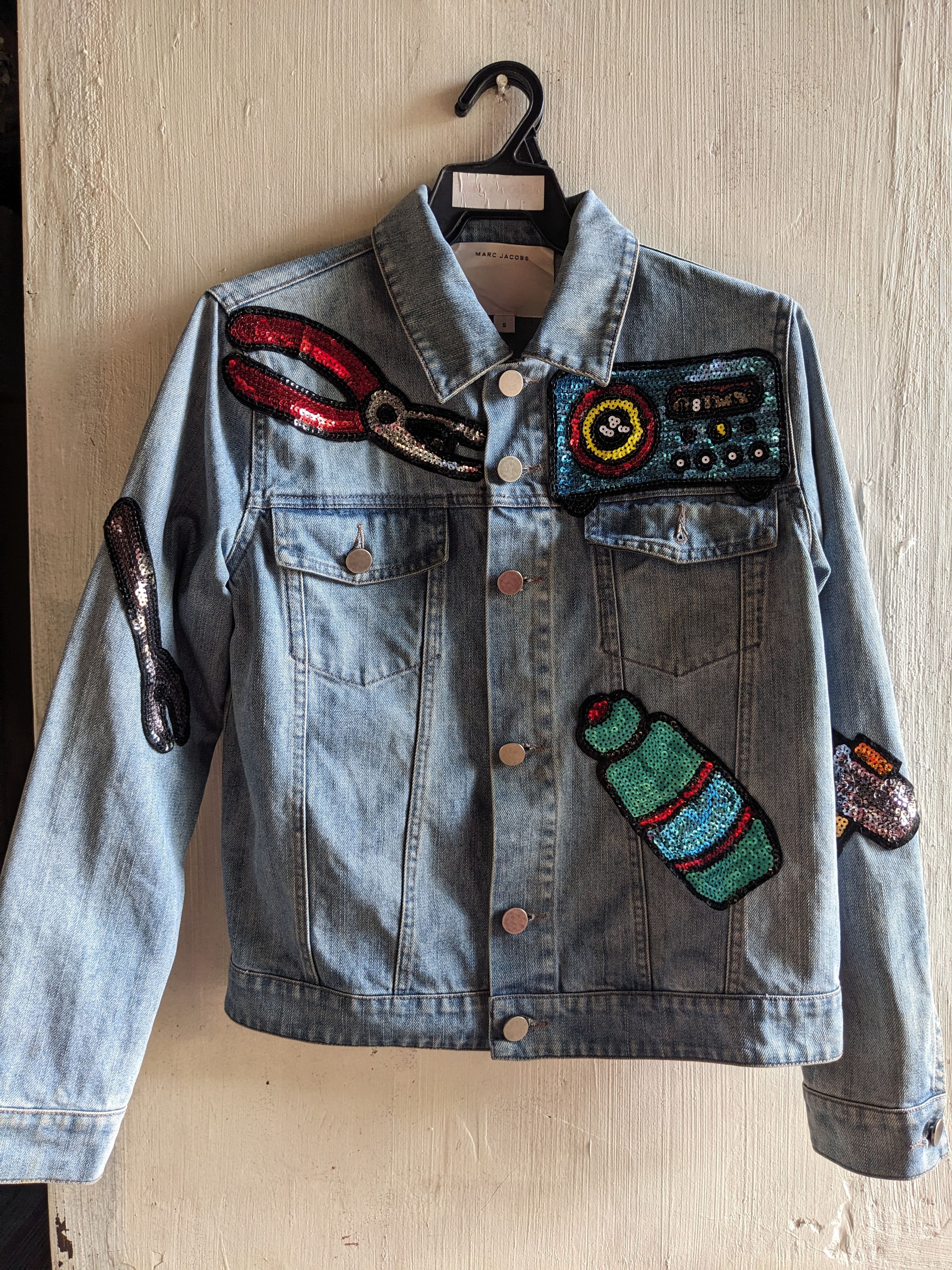 Marc Jacobs Marc Jacobs Patched Denim Embellished Jacket Small Size S / US 4 / IT 40 - 1 Thumbnail