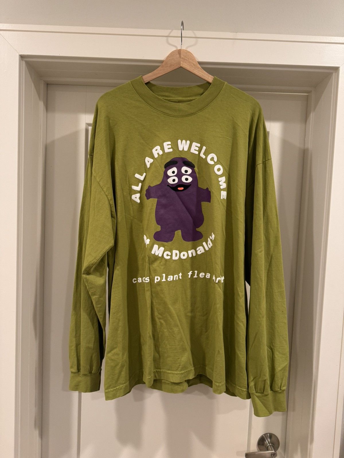 image of Cactus Plant Flee Market X Mcdonalds Grimace Long Sleeve in Green, Men's (Size 2XL)