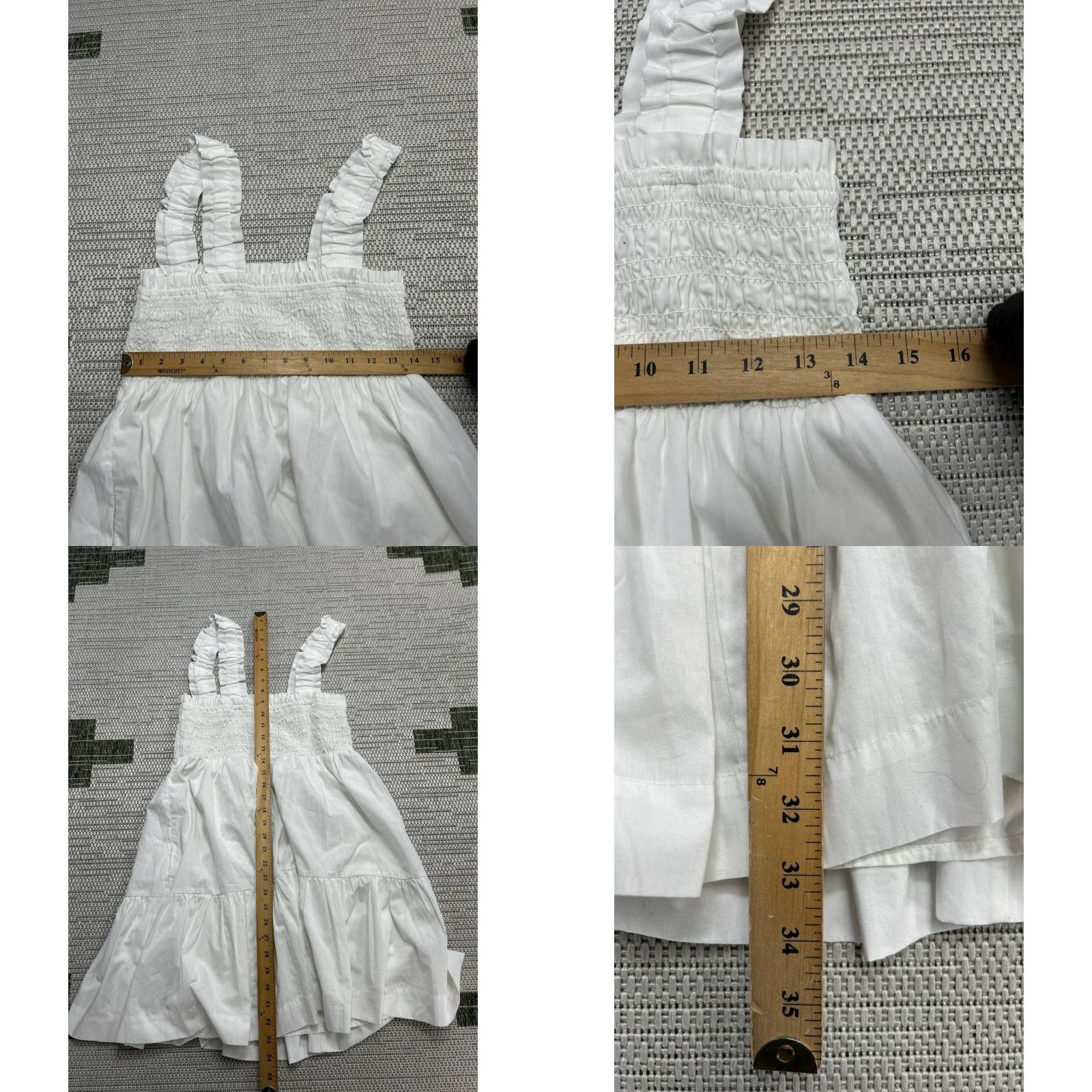 Abercrombie & Fitch Abercrombie & Fitch Dress Womens Large White Blouson Size L / US 10 / IT 46 - 8 Thumbnail