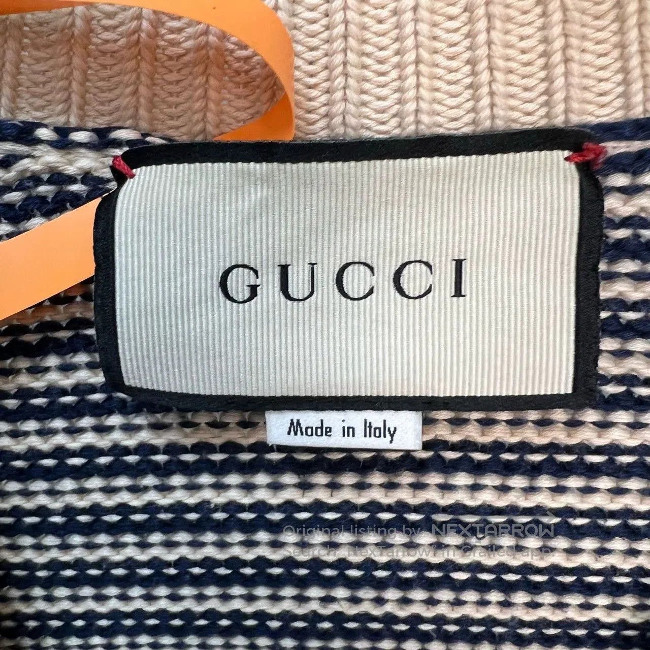 Gucci gucci striped v-neck knit sweater. Size US L / EU 52-54 / 3 - 4 Thumbnail