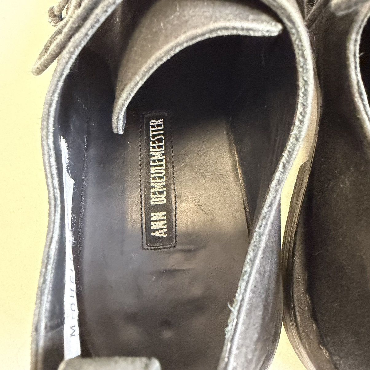 Ann Demeulemeester Sample Black Burnished Suede Lace Up Shoes Size US 9 / EU 42 - 13 Thumbnail