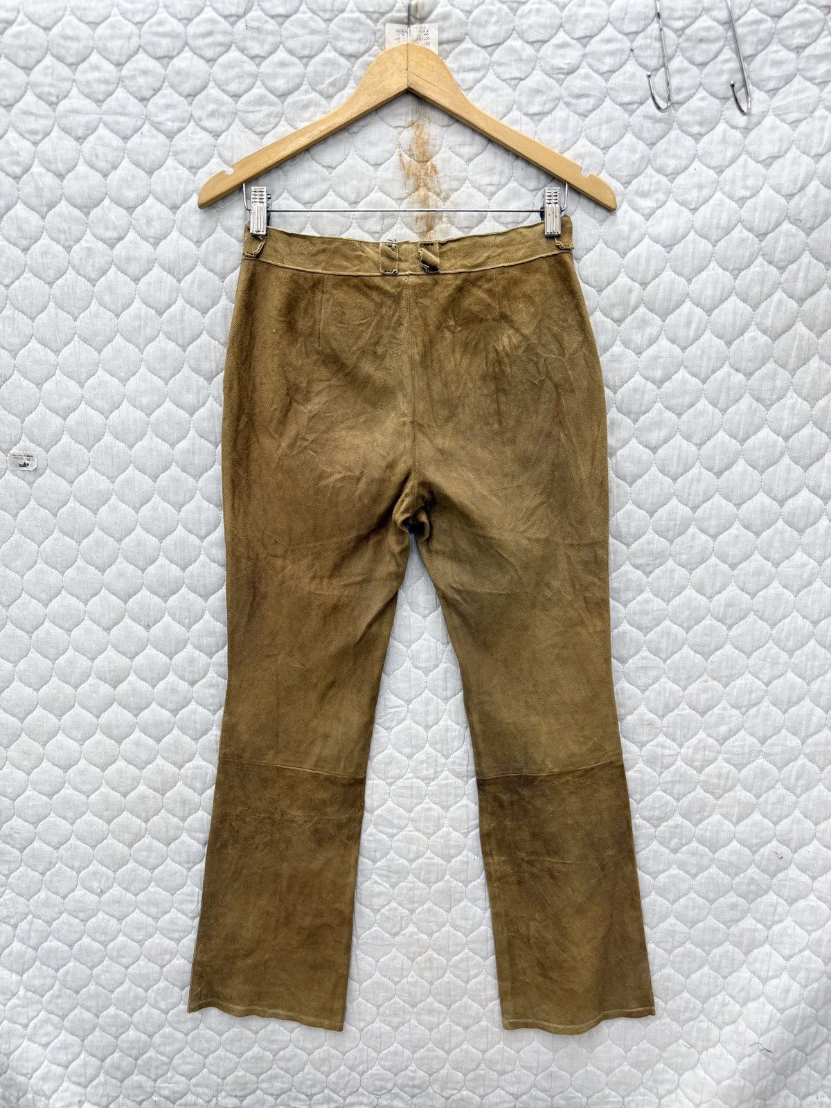 Miu Miu 🔥🔥🔥ARCHIVE MIU MIU SUEDE LEATHER PANTS Size 26" / US 2 / IT 38 - 4 Thumbnail
