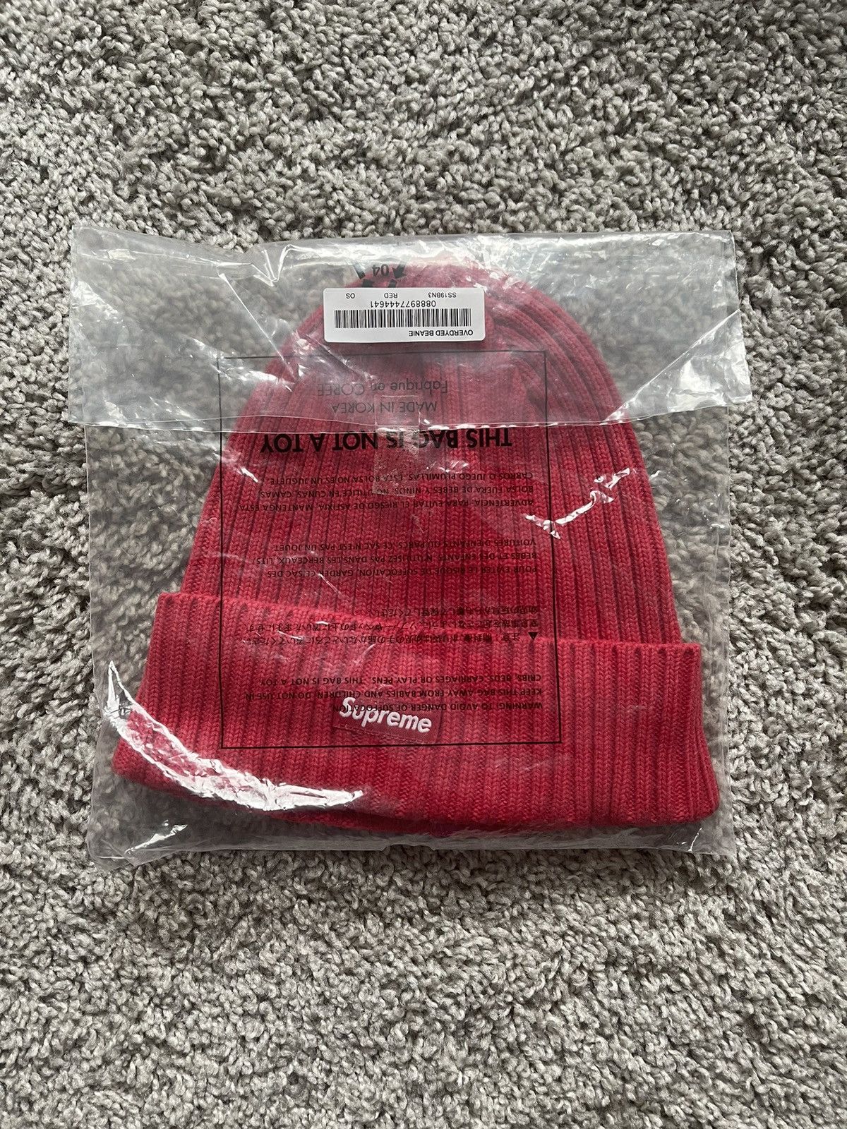 Beanie Supreme Overdyed Beanie 'Red' SS19BN3 RED