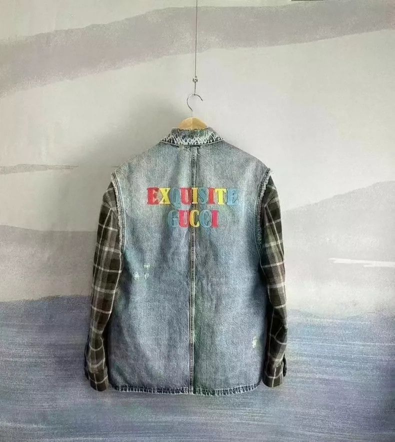 Gucci Gucci Denim and Plaid Jacket for Fall 2022-2506 Size US L / EU 52-54 / 3 - 2 Thumbnail