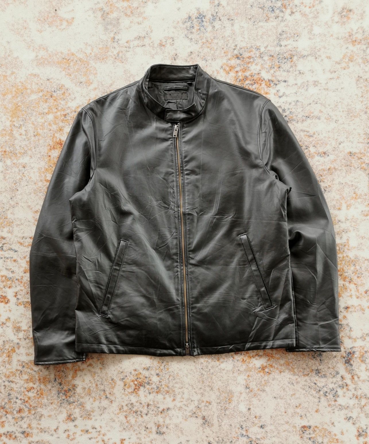 80s〜90s OLD UNIQLO A-2 leather jacket - メルカリ