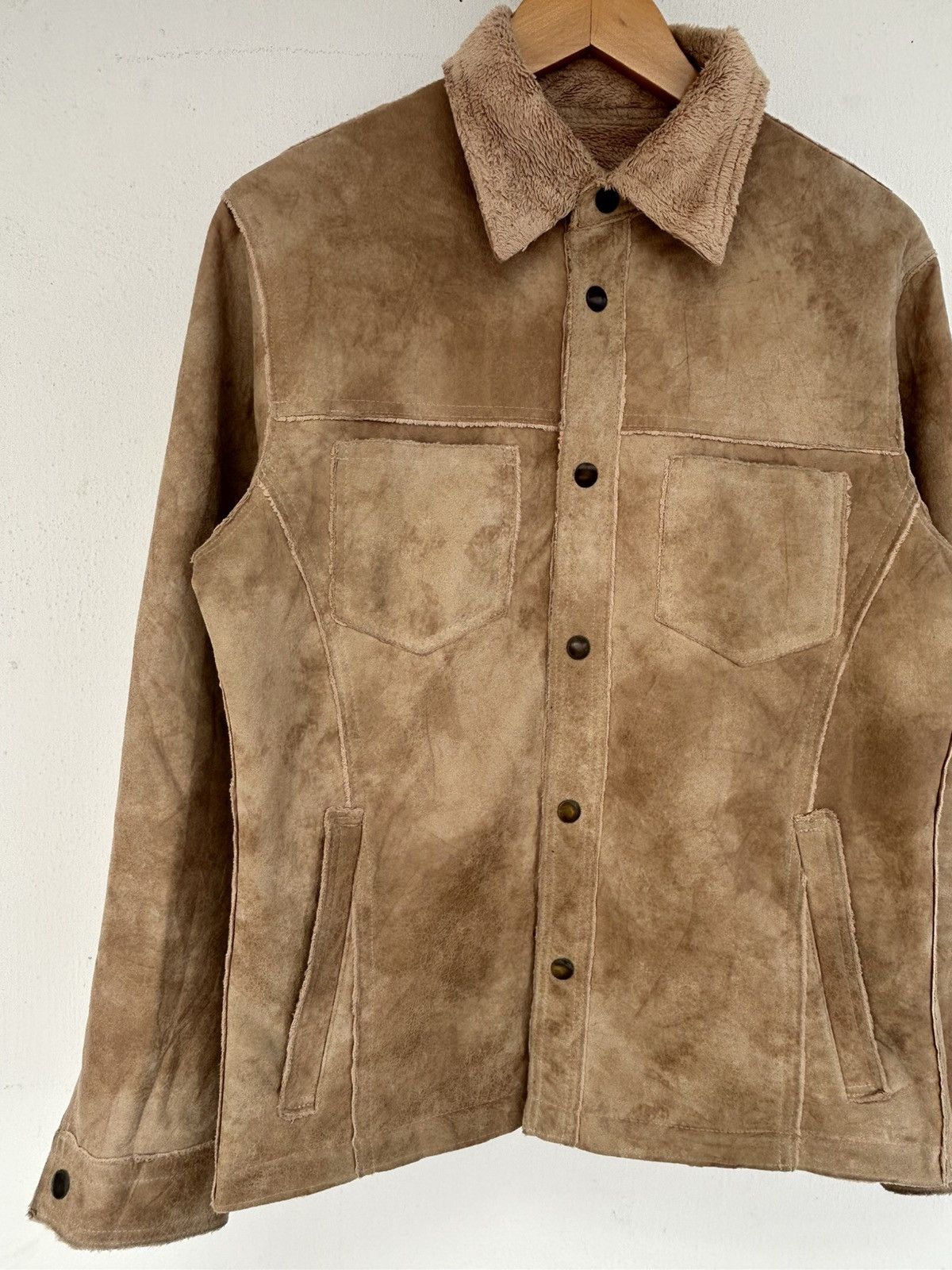 Tete Homme Tete Homme Japan Vintage Suede Brown Shirt Size US M / EU 48-50 / 2 - 3 Thumbnail