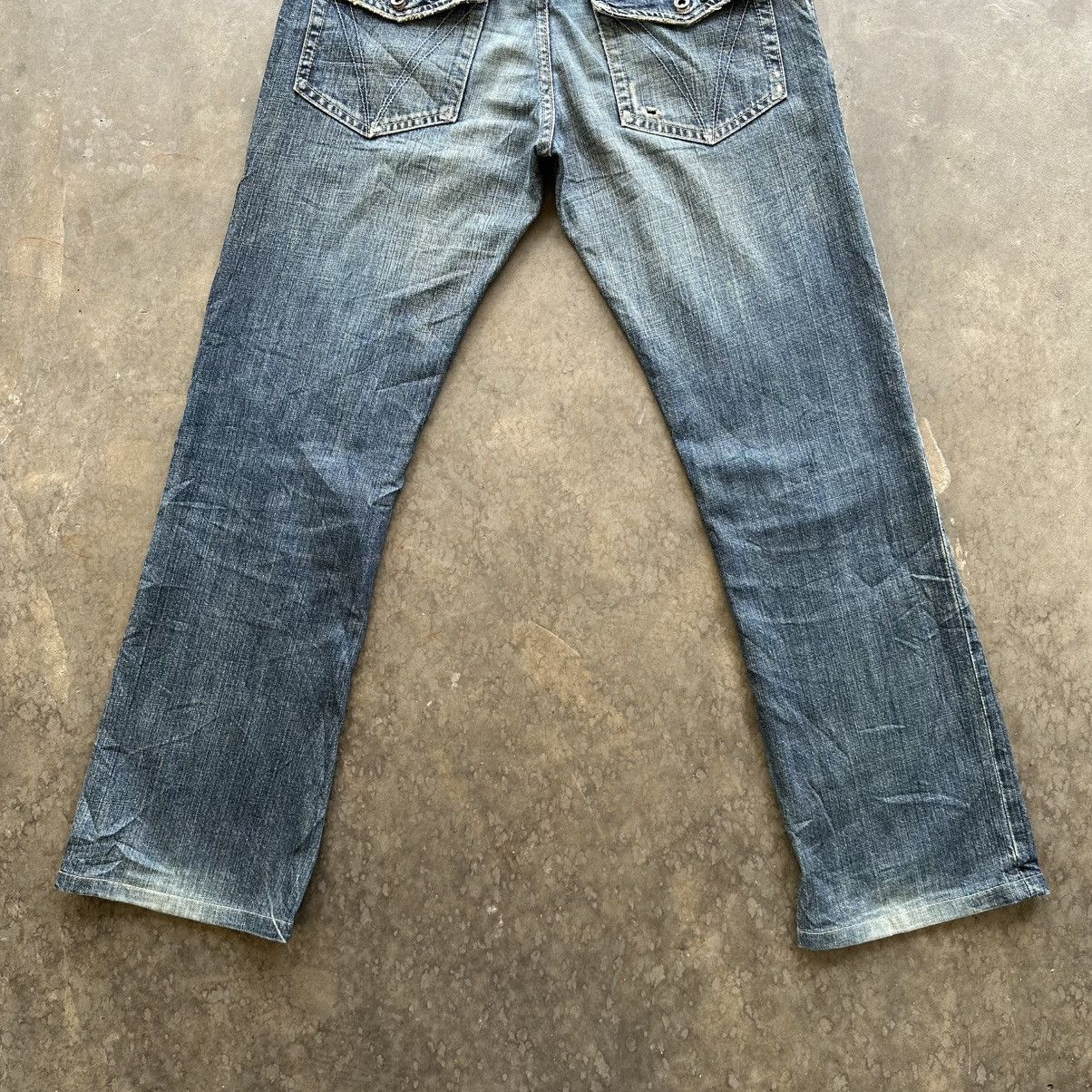 Japanese Brand Vintage Tete Homme Distressed Faded Denim Jean Pant W30 Size US 30 / EU 46 - 10 Thumbnail