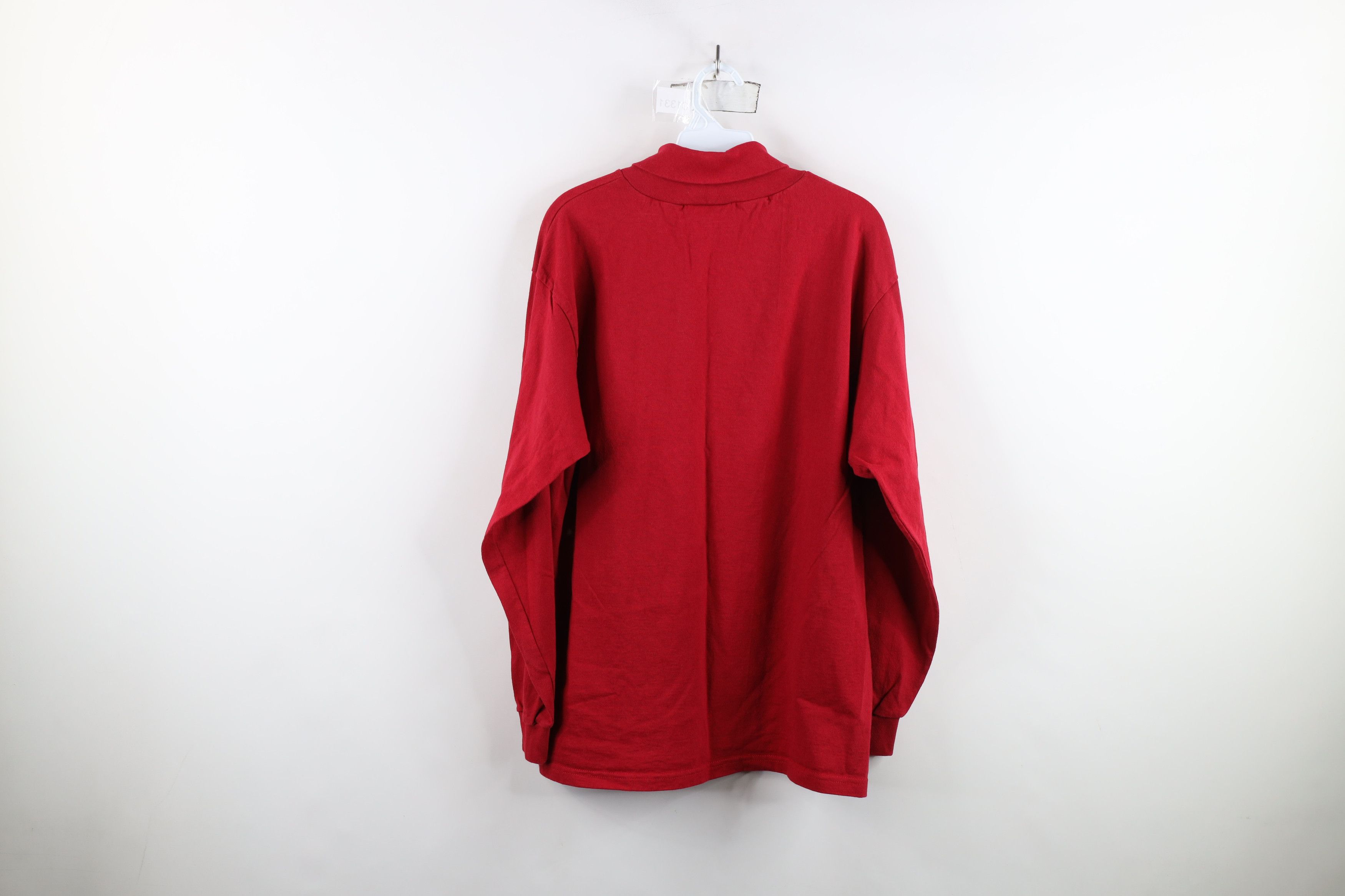 Vintage Vintage 90s Streetwear Turtleneck T-Shirt Red Cotton USA Size US M / EU 48-50 / 2 - 10 Thumbnail