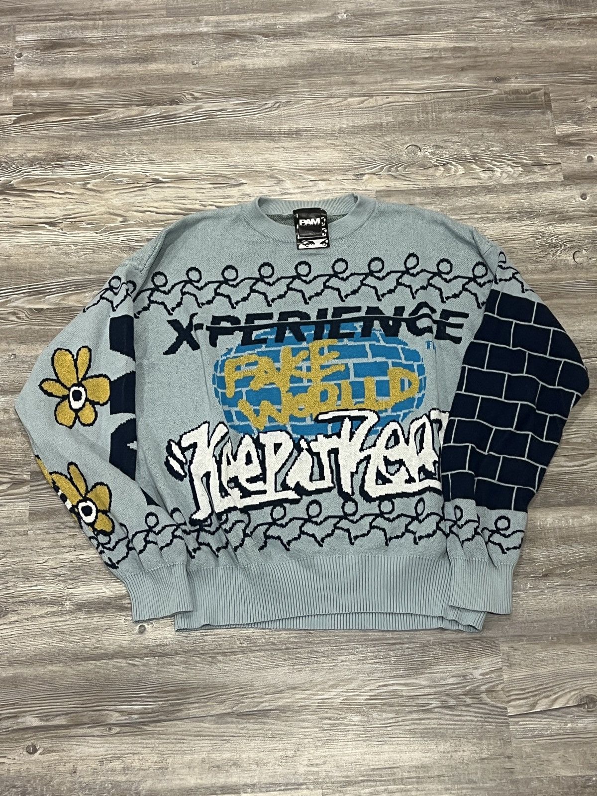 Perks And Mini Perks and Mini (PAM) ‘Fake World, Keep it Real’ Sweater Size US XL / EU 56 / 4 - 1 Thumbnail