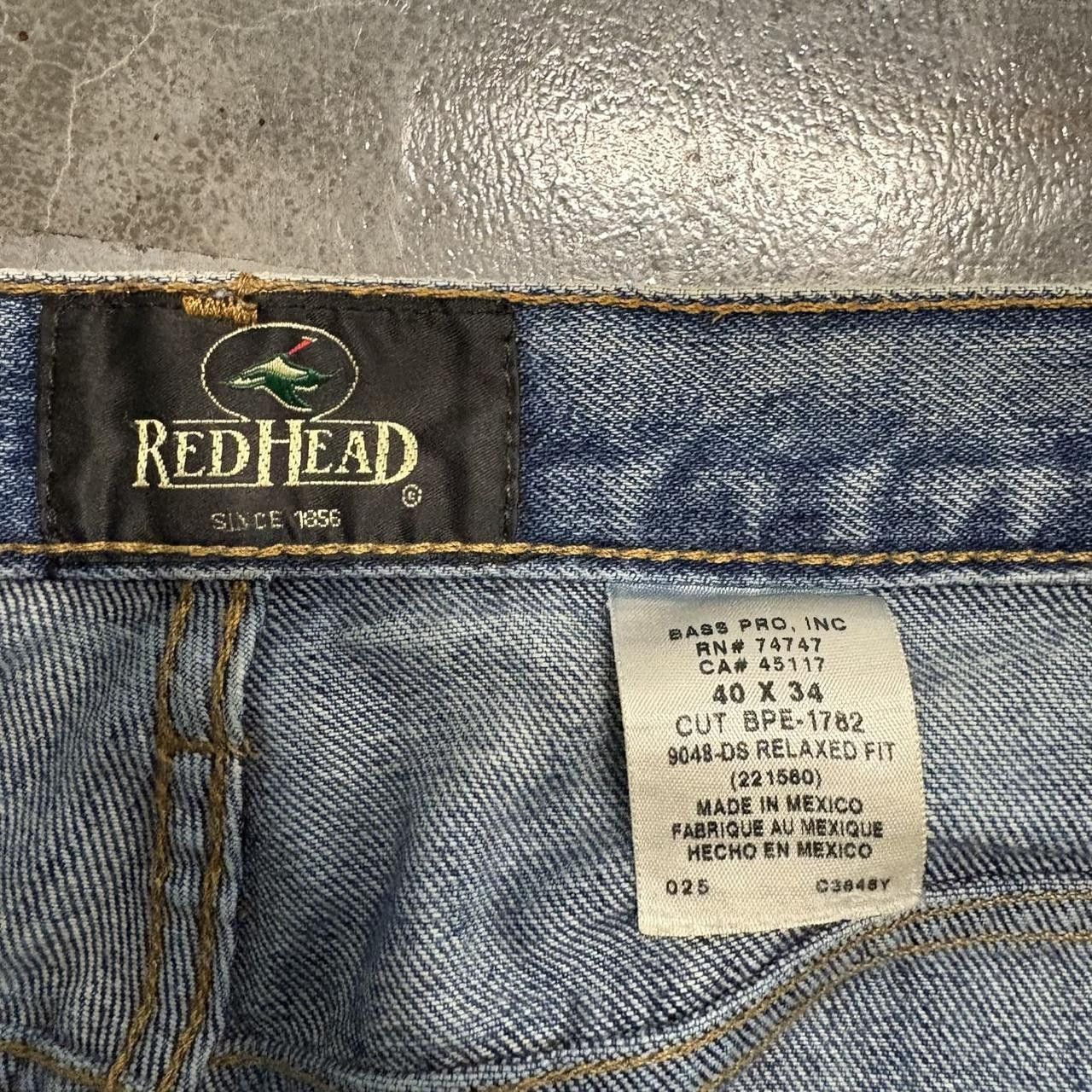 Japanese Brand × Vintage Crazy Vintage Y2K/2000s Baggy Medium Wash RedHead Denim Jeans! Size US 40 / EU 56 - 8 Thumbnail