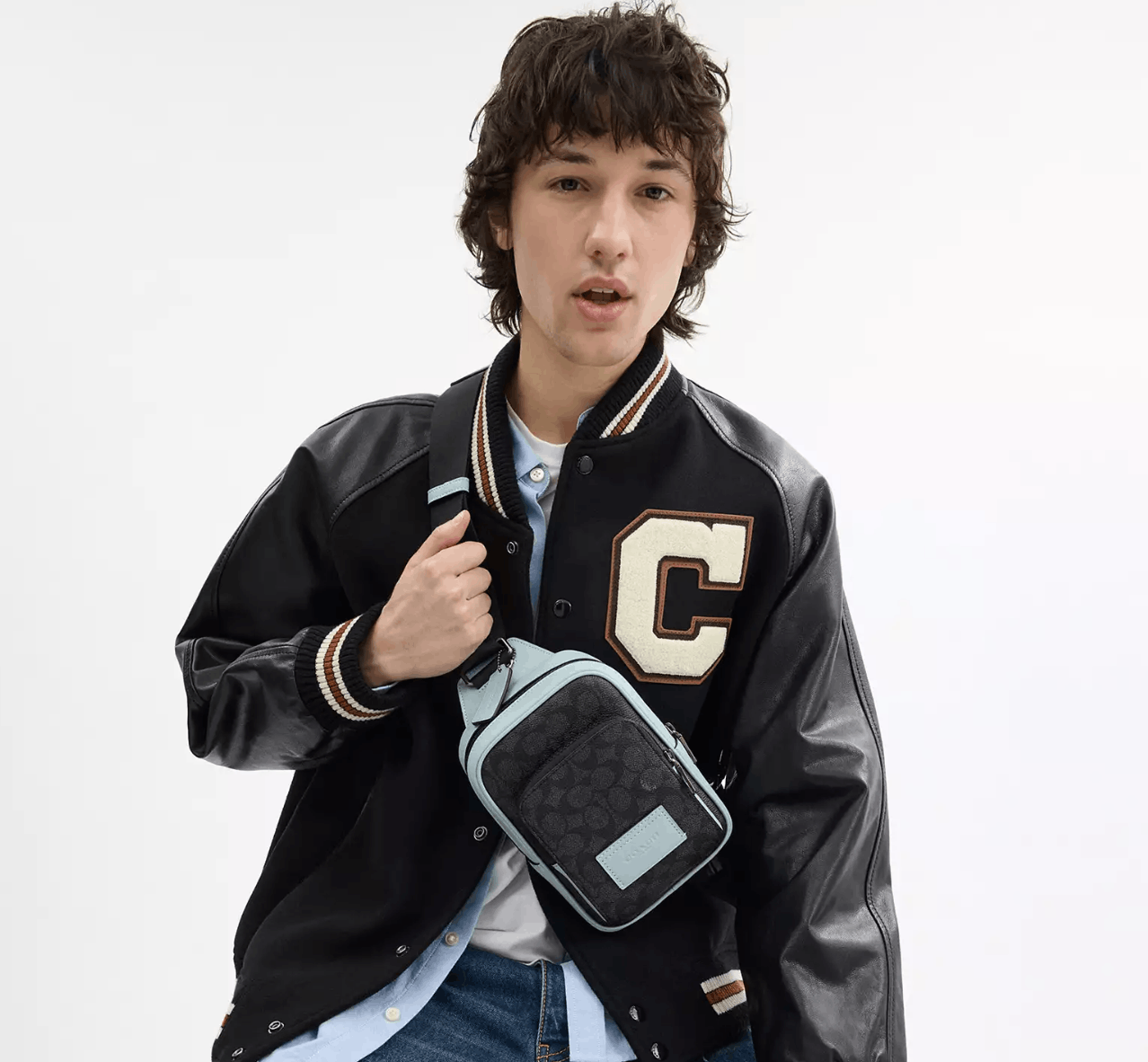 Coach Racer Sling Pack In Colorblock Signature Canvas CAJ38 Size ONE SIZE - 4 Thumbnail