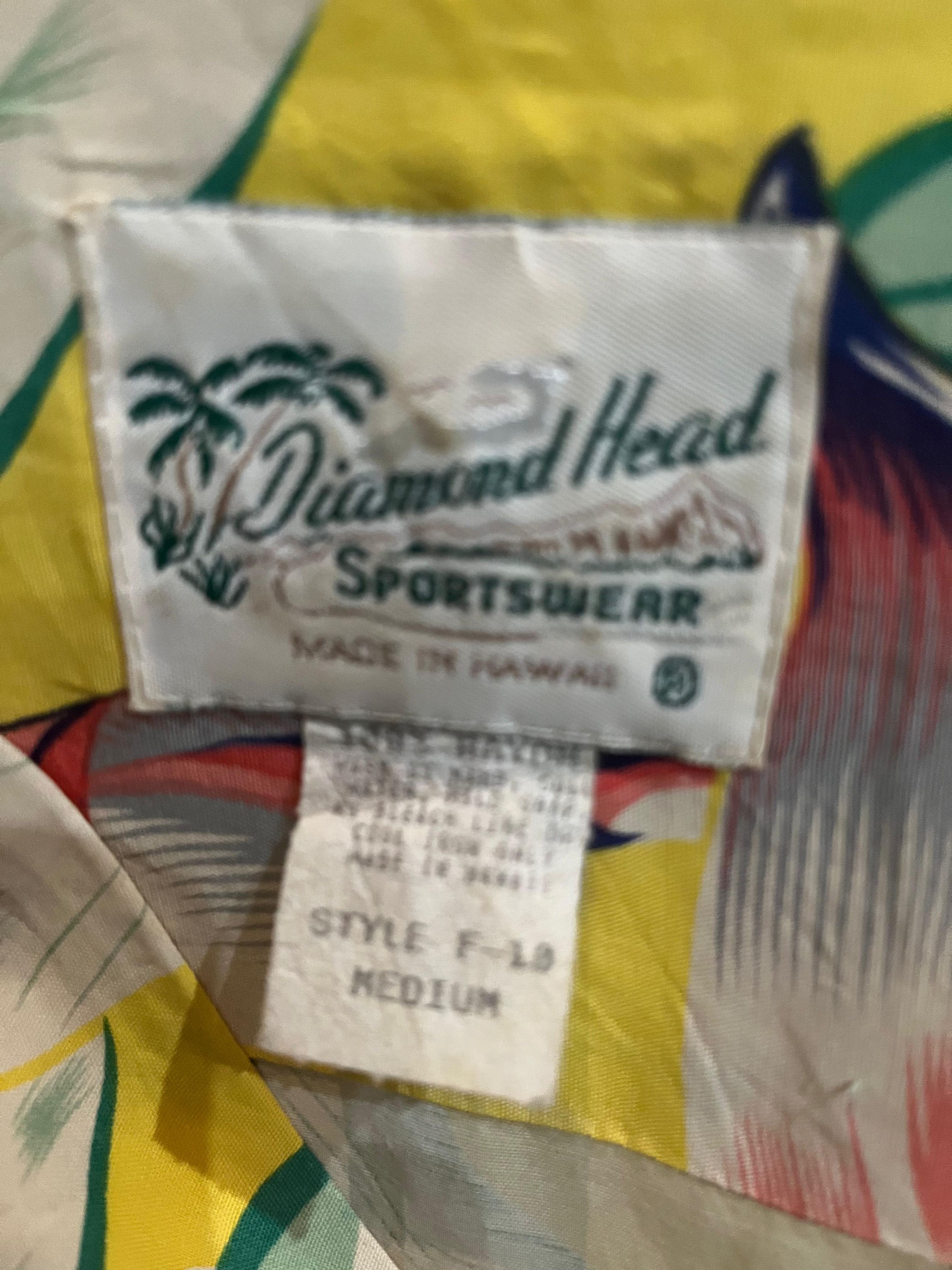 Vintage 60s DIAMOND HEAD SPORTSWEAR HAWAIIAN SHIRT Size US M / EU 48-50 / 2 - 3 Thumbnail