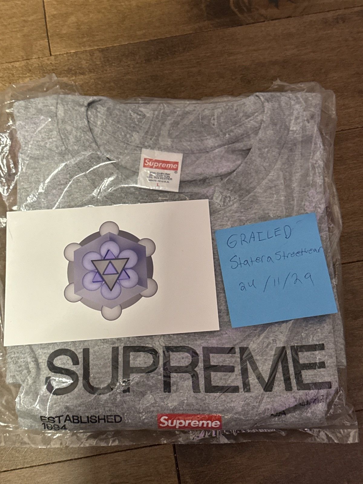 Supreme SUPREME Est. 1994 Tee FW21 Size US L / EU 52-54 / 3 - 8 Thumbnail
