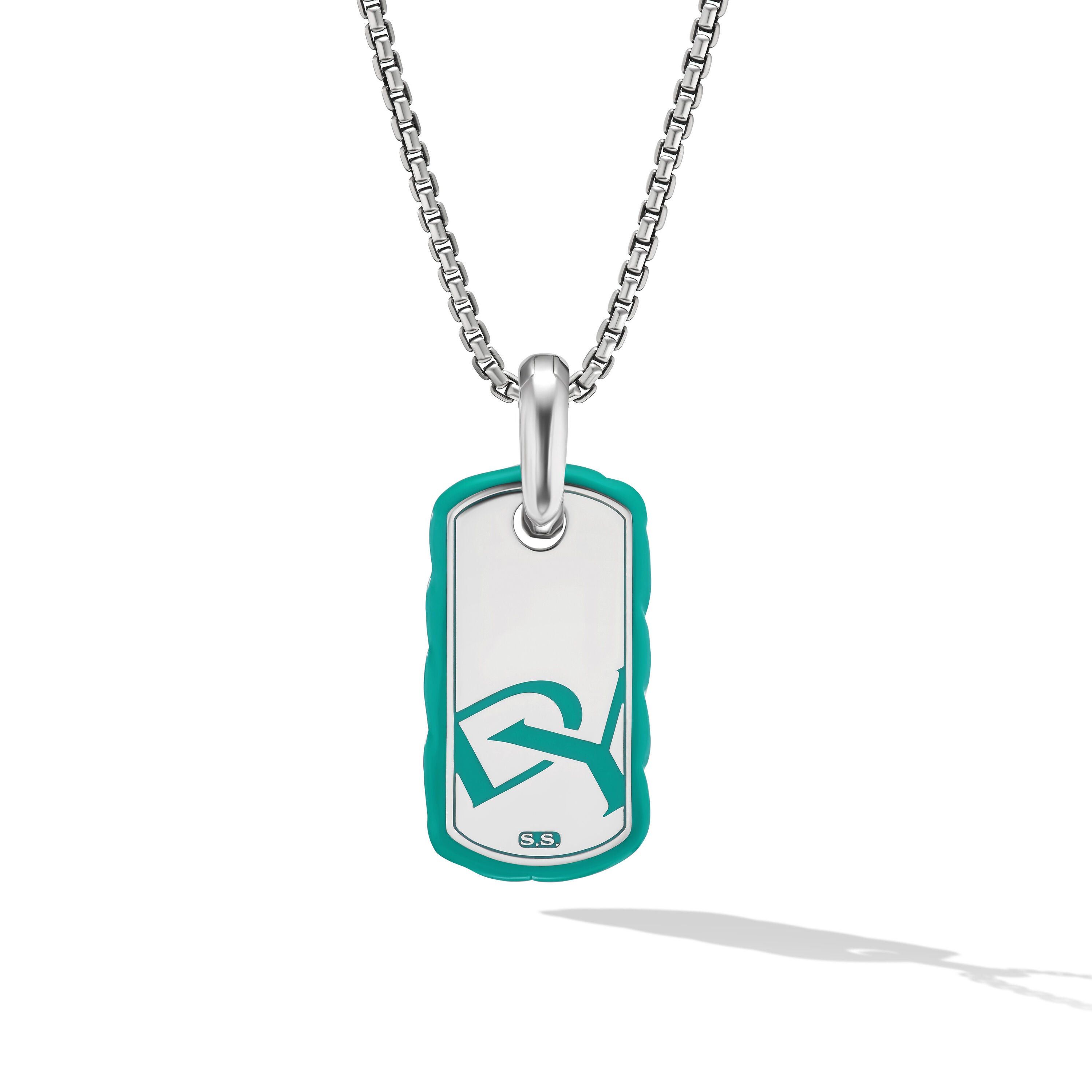 o1w1db10525 D17955 Sculpted Cable Color Tag in Turquoise