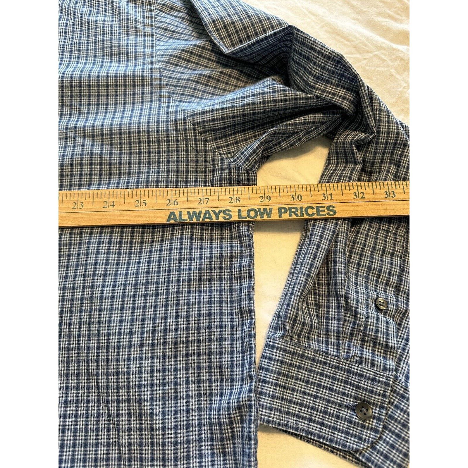 Van Heusen Van Heusen Button Shirt NoWrinkle Blue/Black/White Check XXL Size US XXL / EU 58 / 5 - 7 Thumbnail