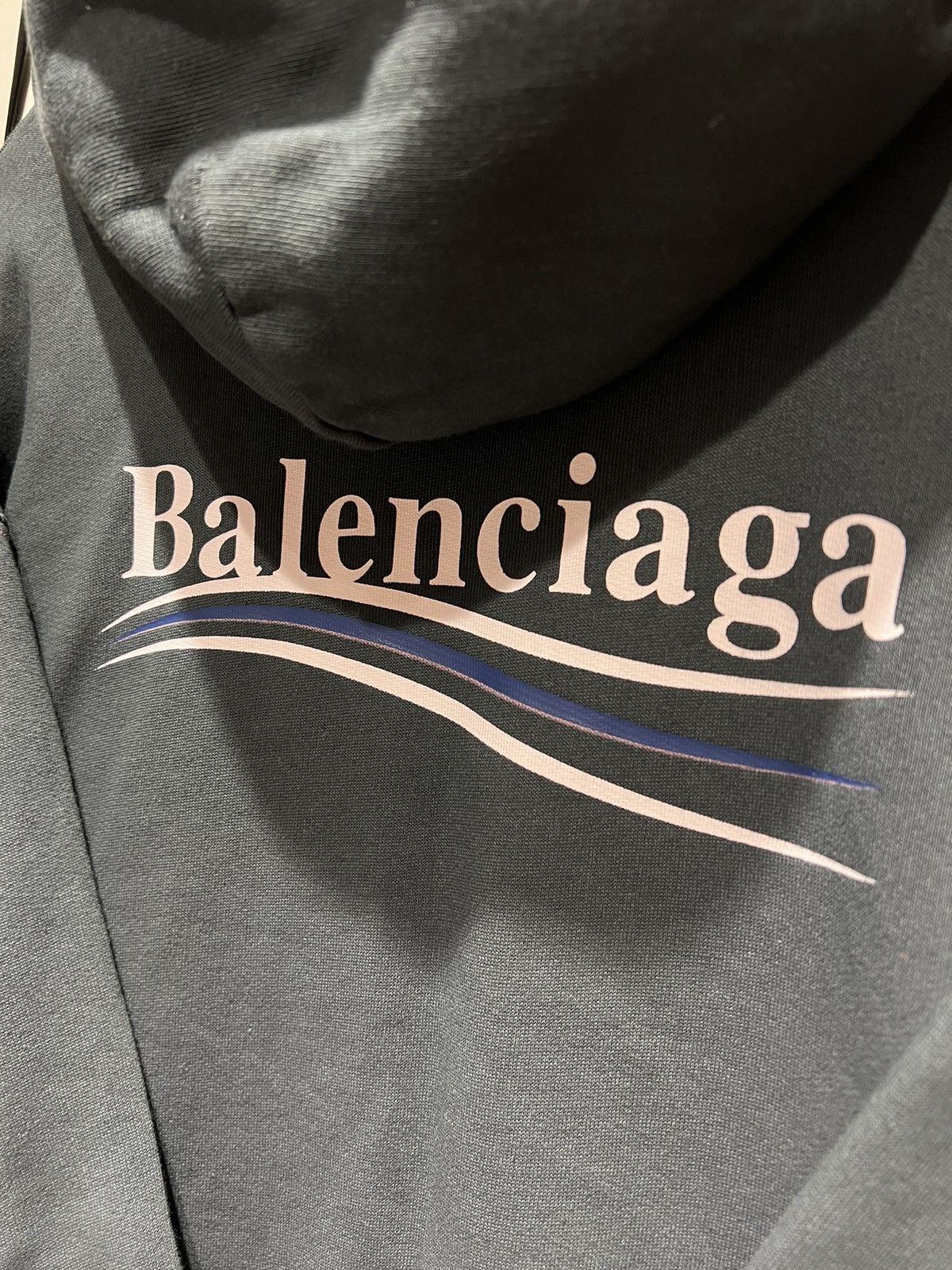 Balenciaga 🚨 Balenciaga hoodie Political Campaign Logo Blue Coke Wave Size US S / EU 44-46 / 1 - 2 Thumbnail