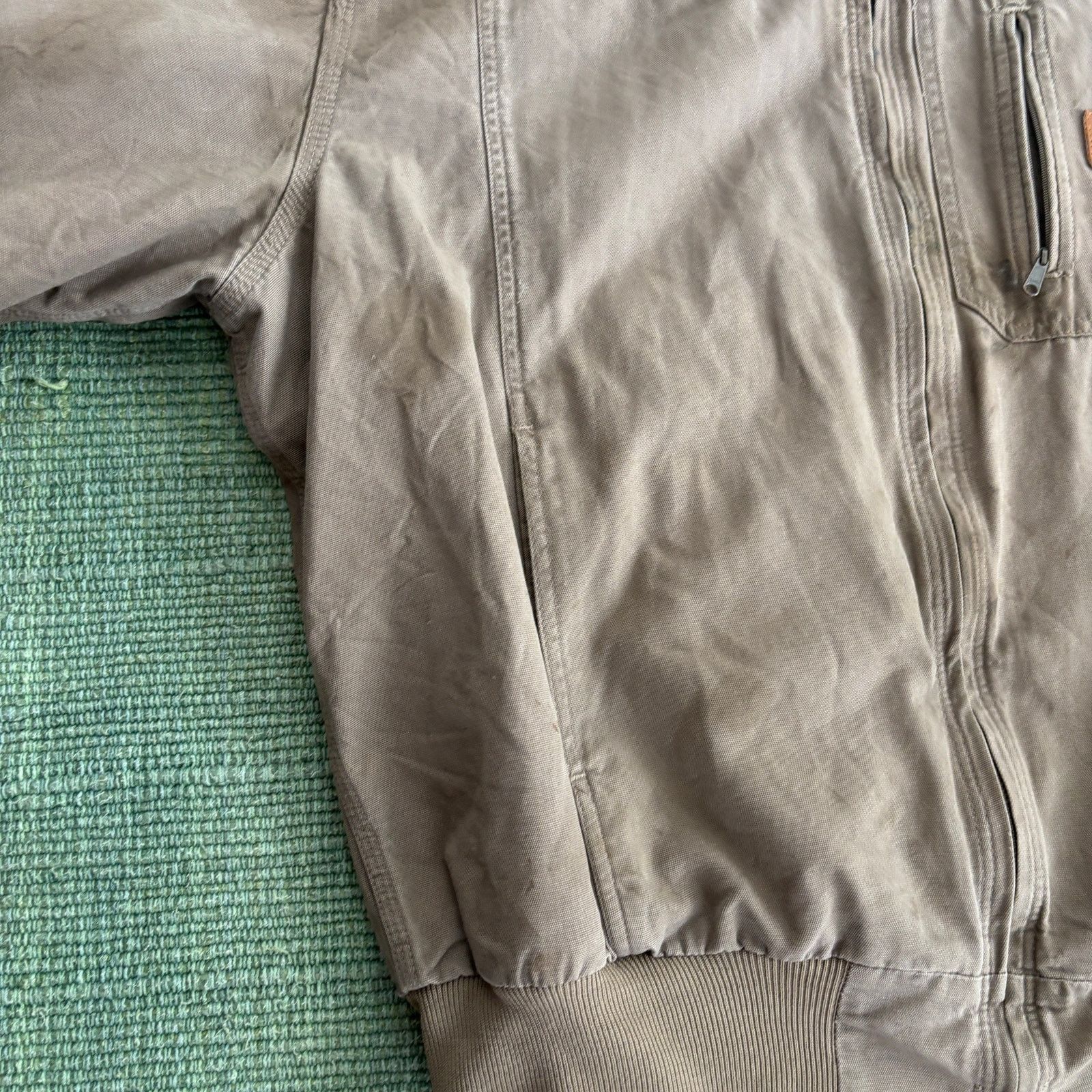 Carhartt × Vintage Vintage 2000s tan cotton Carhartt zip up work jacket size xl Size US XL / EU 56 / 4 - 6 Thumbnail
