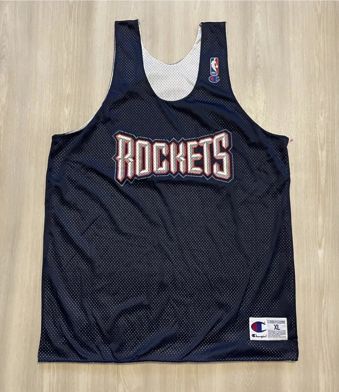 90s Champion Houston Rockets NBA Reversible Practice Jersey