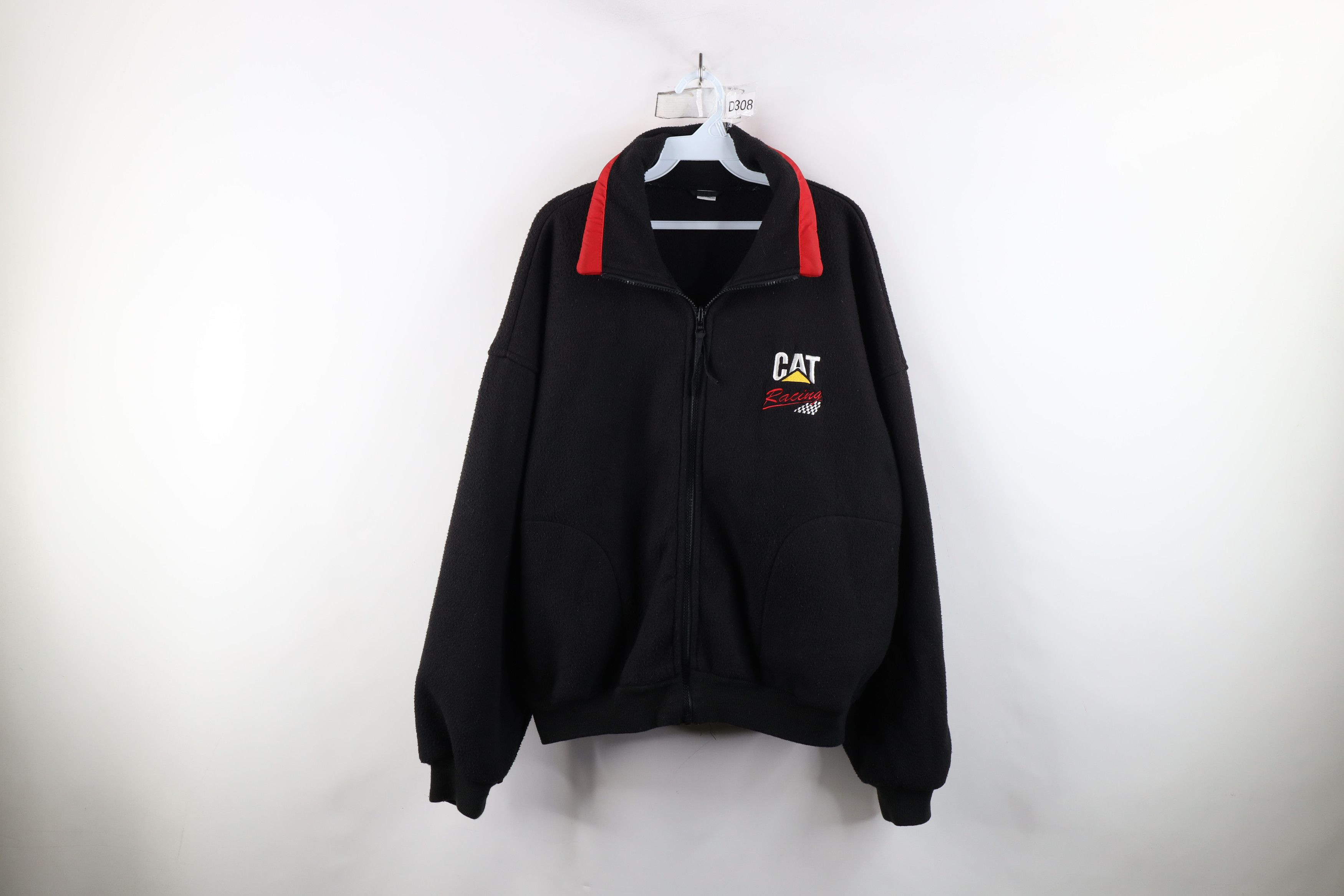 Vintage Vintage 90s Caterpillar Cat Racing Full Zip Fleece Jacket Size US L / EU 52-54 / 3 - 1 Thumbnail