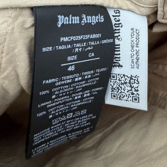 Palm Angels Palm Angels Baggy Cargo Pants Beige Men’s 46/US 30 Size US 30 / EU 46 - 6 Thumbnail
